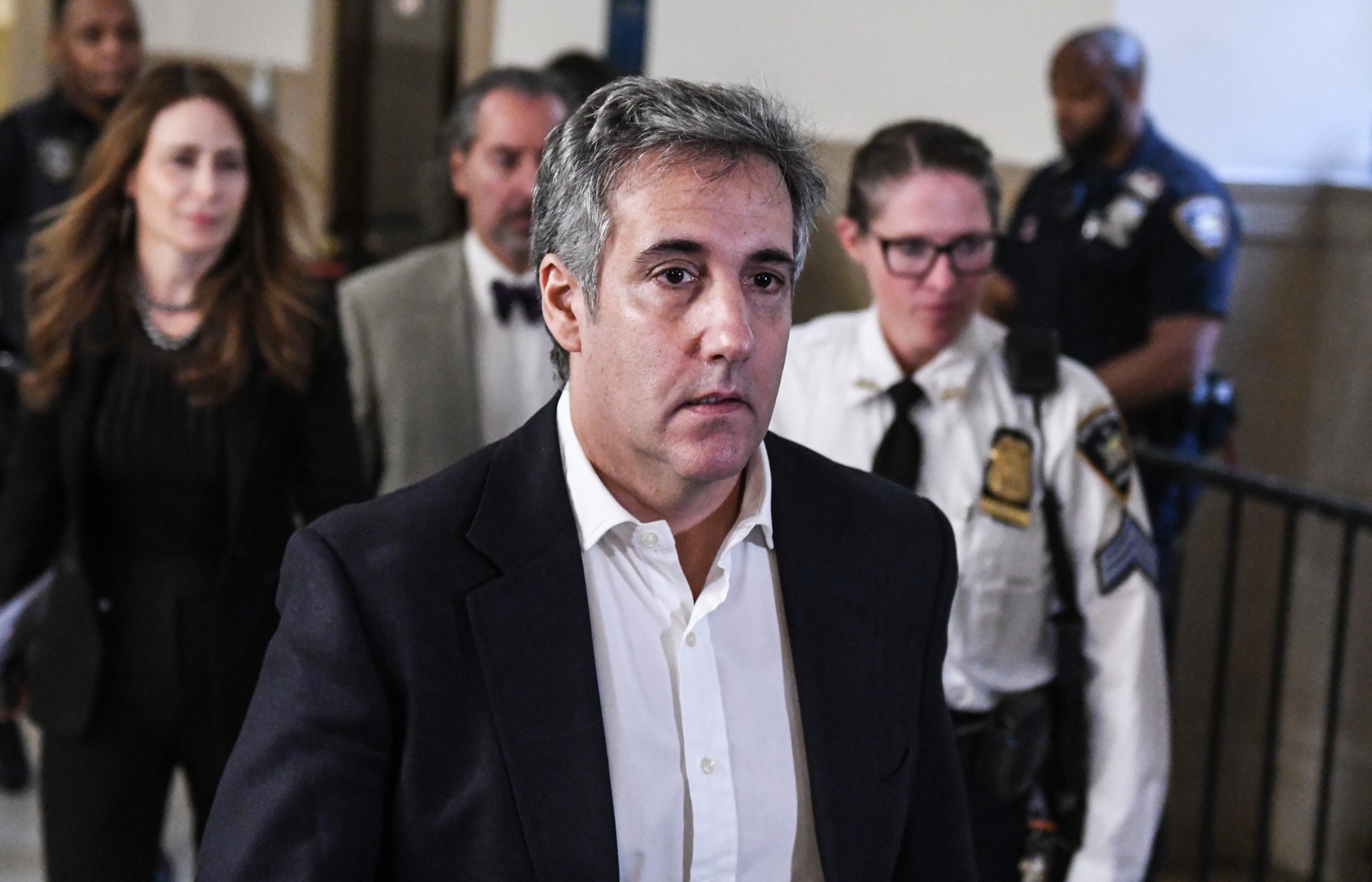 PHOTO: Michael Cohen, former personal lawyer to President Donald Trump, arrives at New York State Supreme Court, Oct. 25, 2023, in New York.