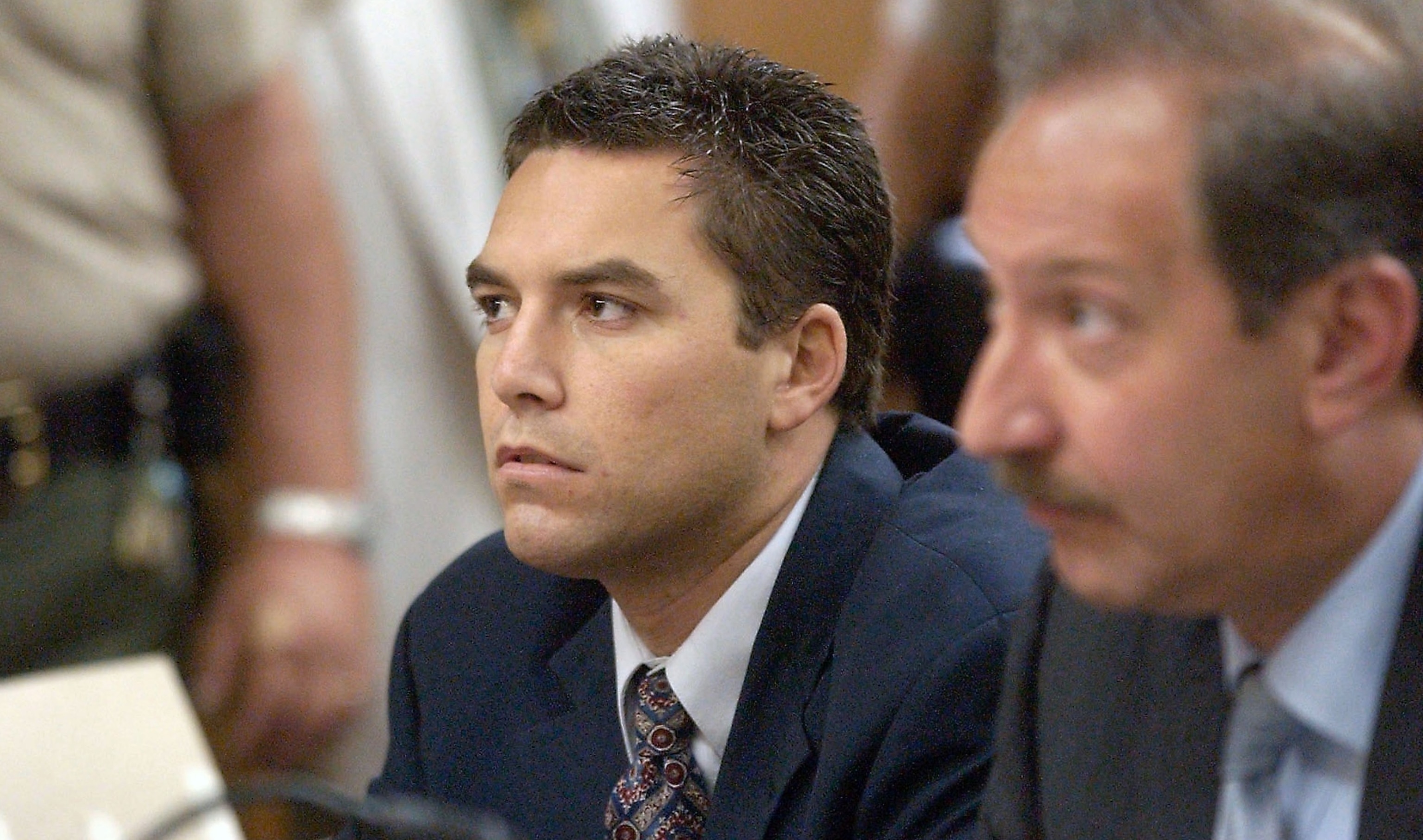 PHOTO: In this July 9, 2003, file photo, Scott Peterson listens during a pretrial hearing in Stanislaus Superior Court, in Modesto, Calif.