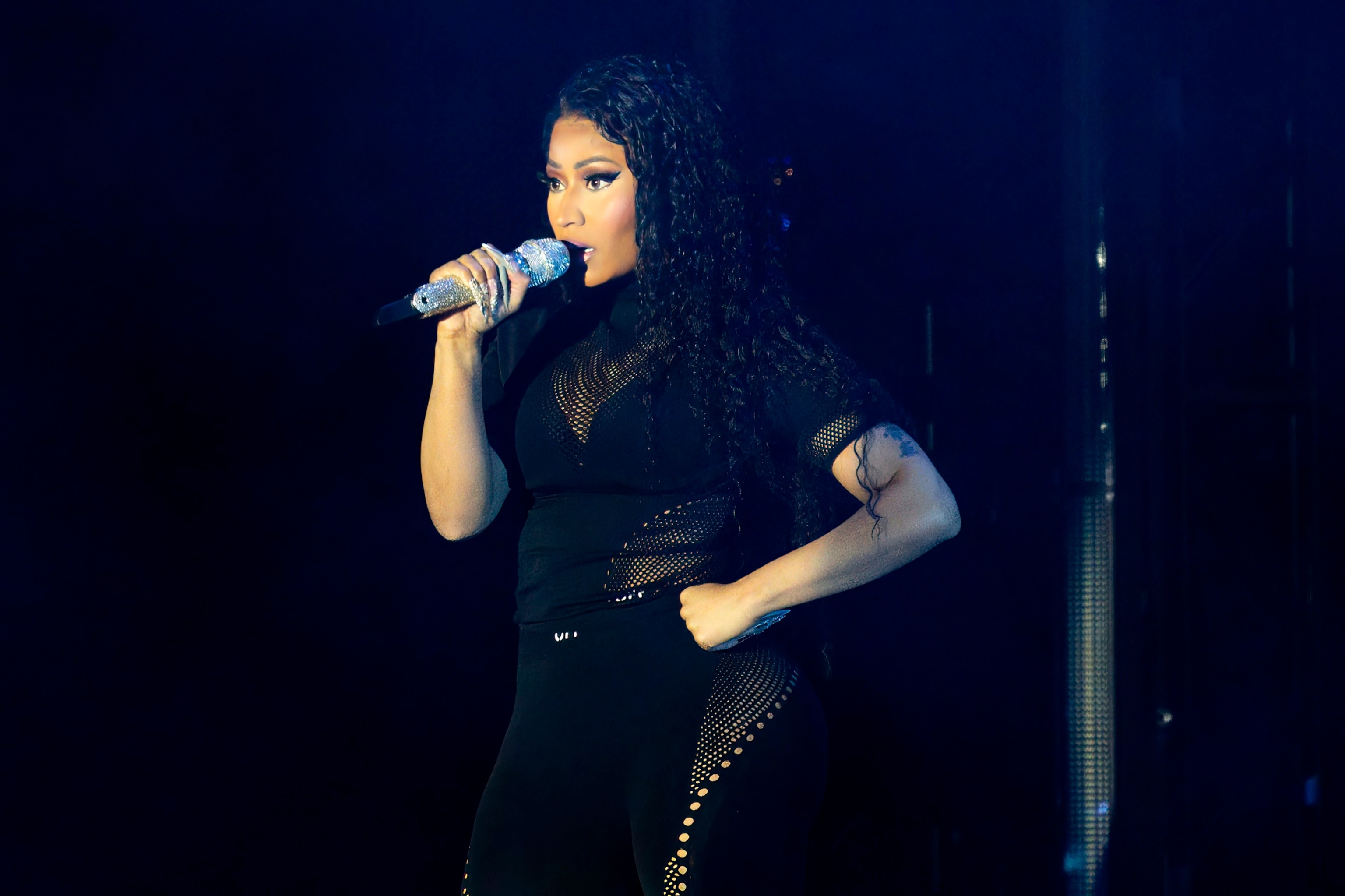PHOTO: In this April 7, 2024, file photo, Nikki Minaj performs during the 2024 Dreamville Music Festival in Raleigh, N.C.