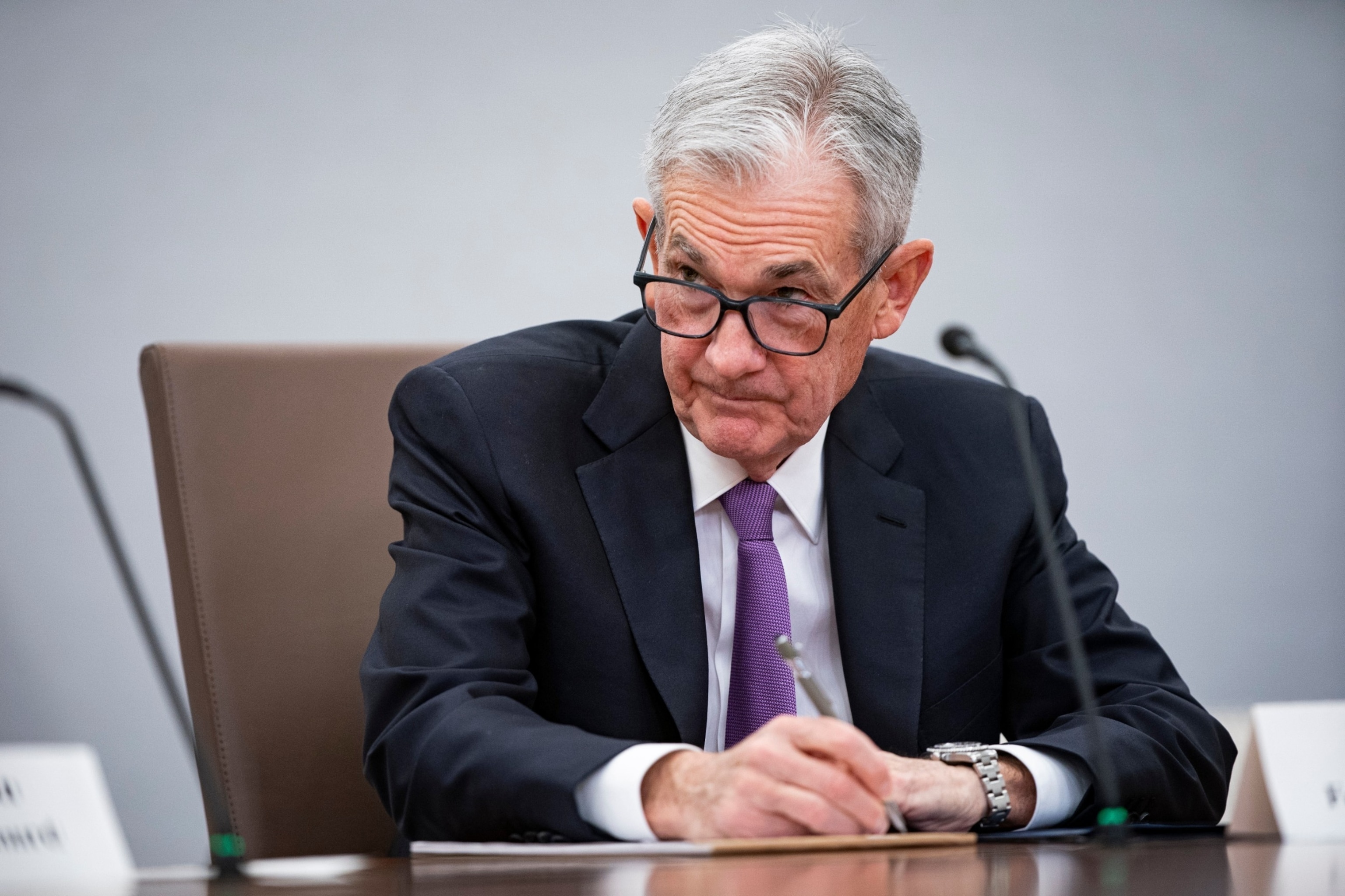 PHOTO: Jerome Powell, chairman of the US Federal Reserve, during a Fed Listens event in Washington, DC, Friday March 22, 2024.