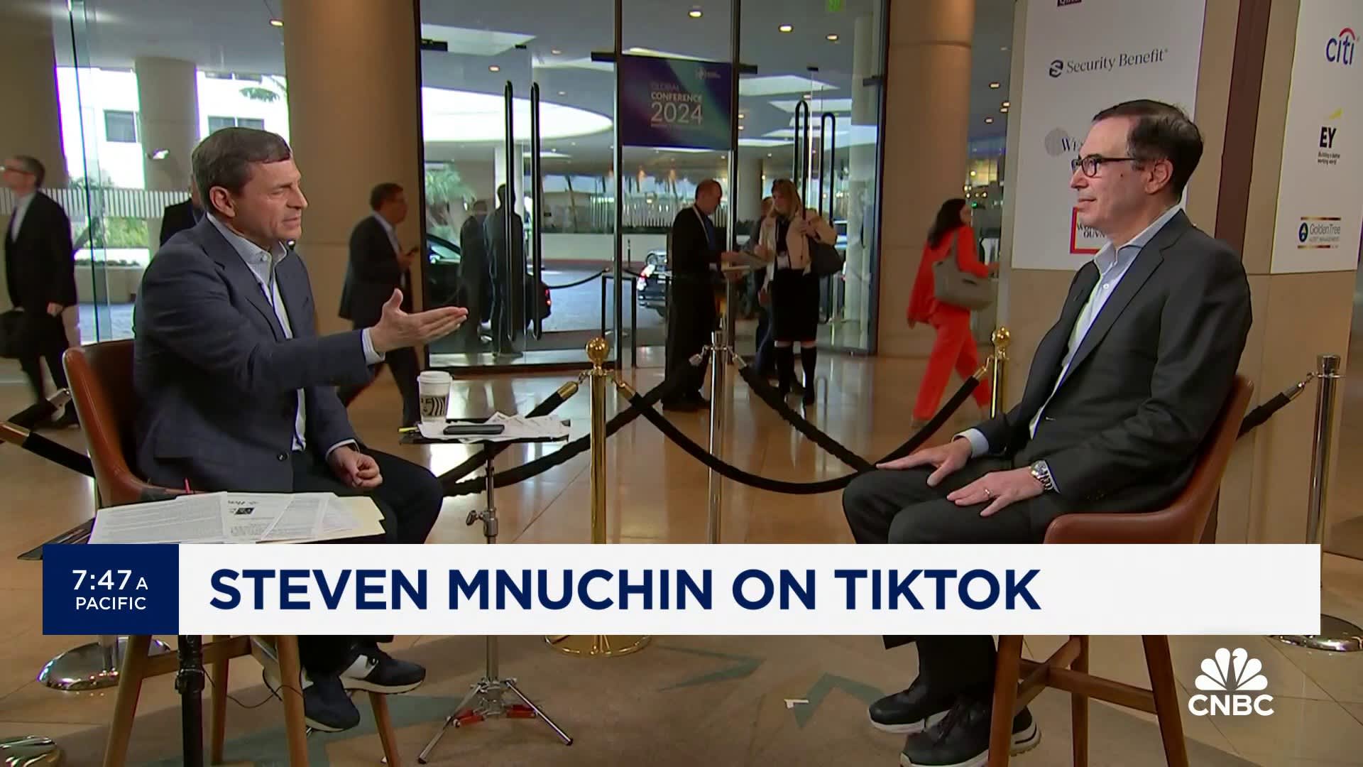 Former Treasury Secretary Steven Mnuchin on TikTok: We are interested in buying or investing in it