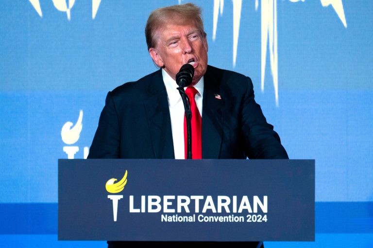 Trump met with boos asking Libertarians for nomination, votes at chaotic convention