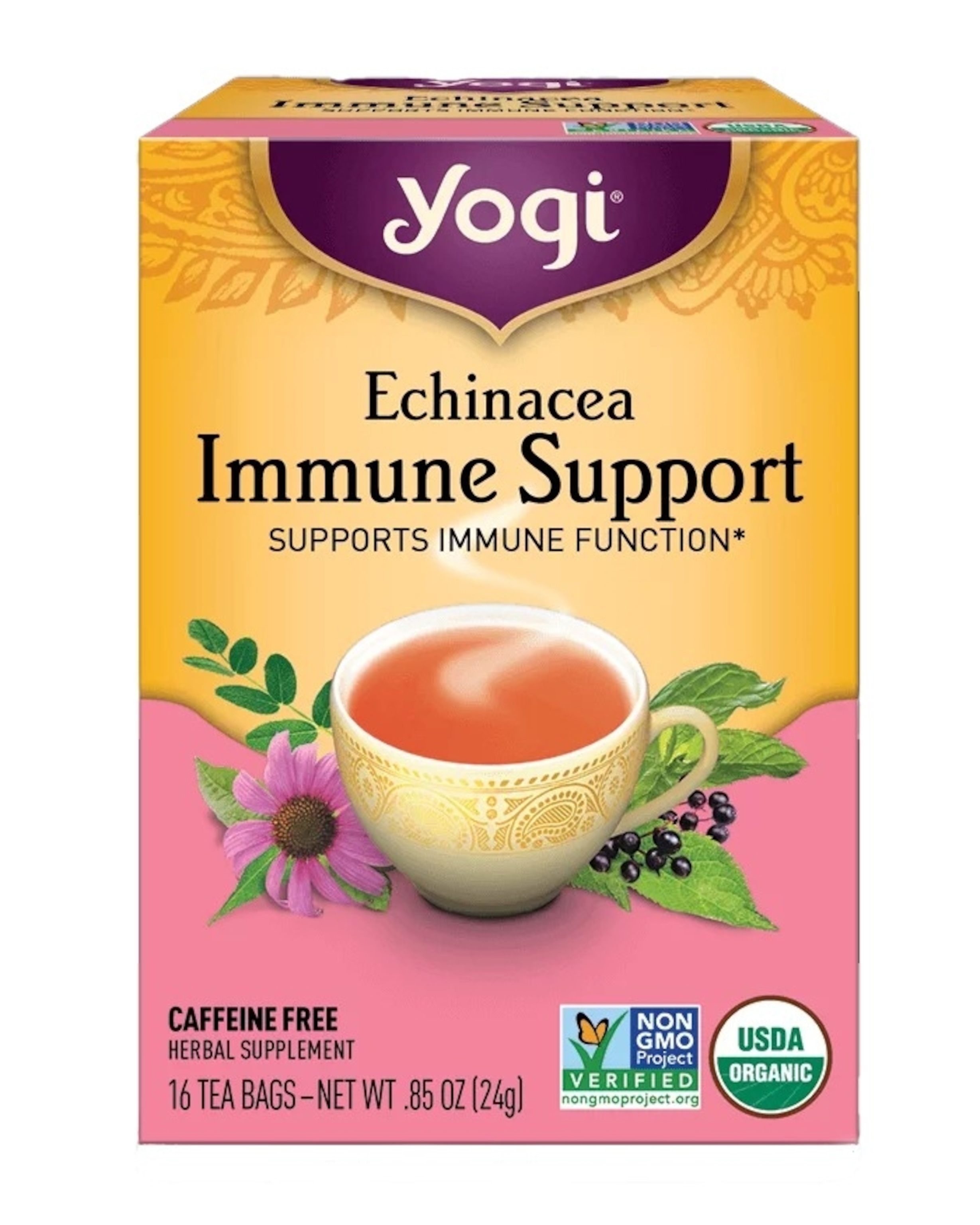 PHOTO: Organic Yogi Echinacea Immune Support product is recalled because pesticide residues were detected above action levels.