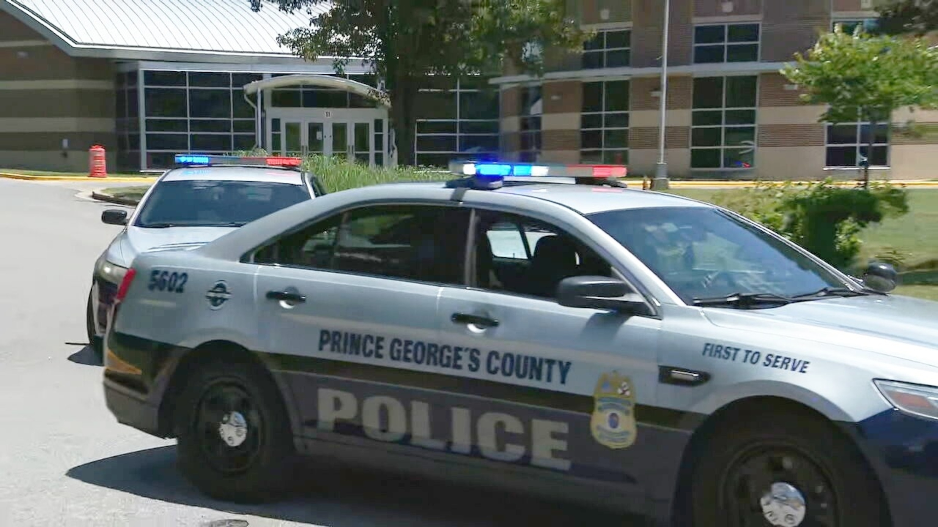 PHOTO: Law enforcement officials are on the scene of a shooting near Potomac High School in Oxon Hill, Maryland, on June 15, 2024.