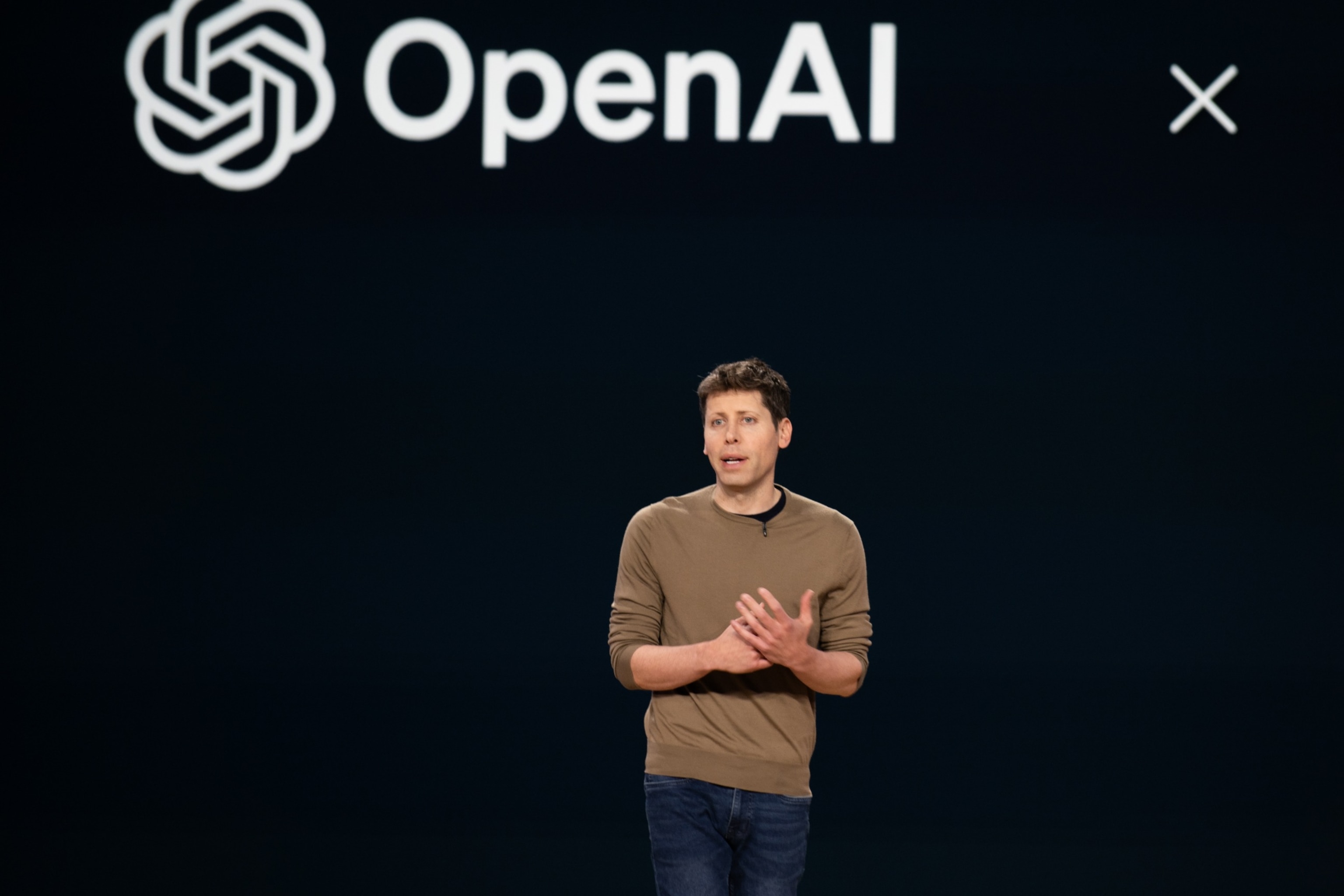 PHOTO: Sam Altman, chief executive officer of OpenAI, speaks at the Microsoft Build event in Seattle, Washington, May 21, 2024.