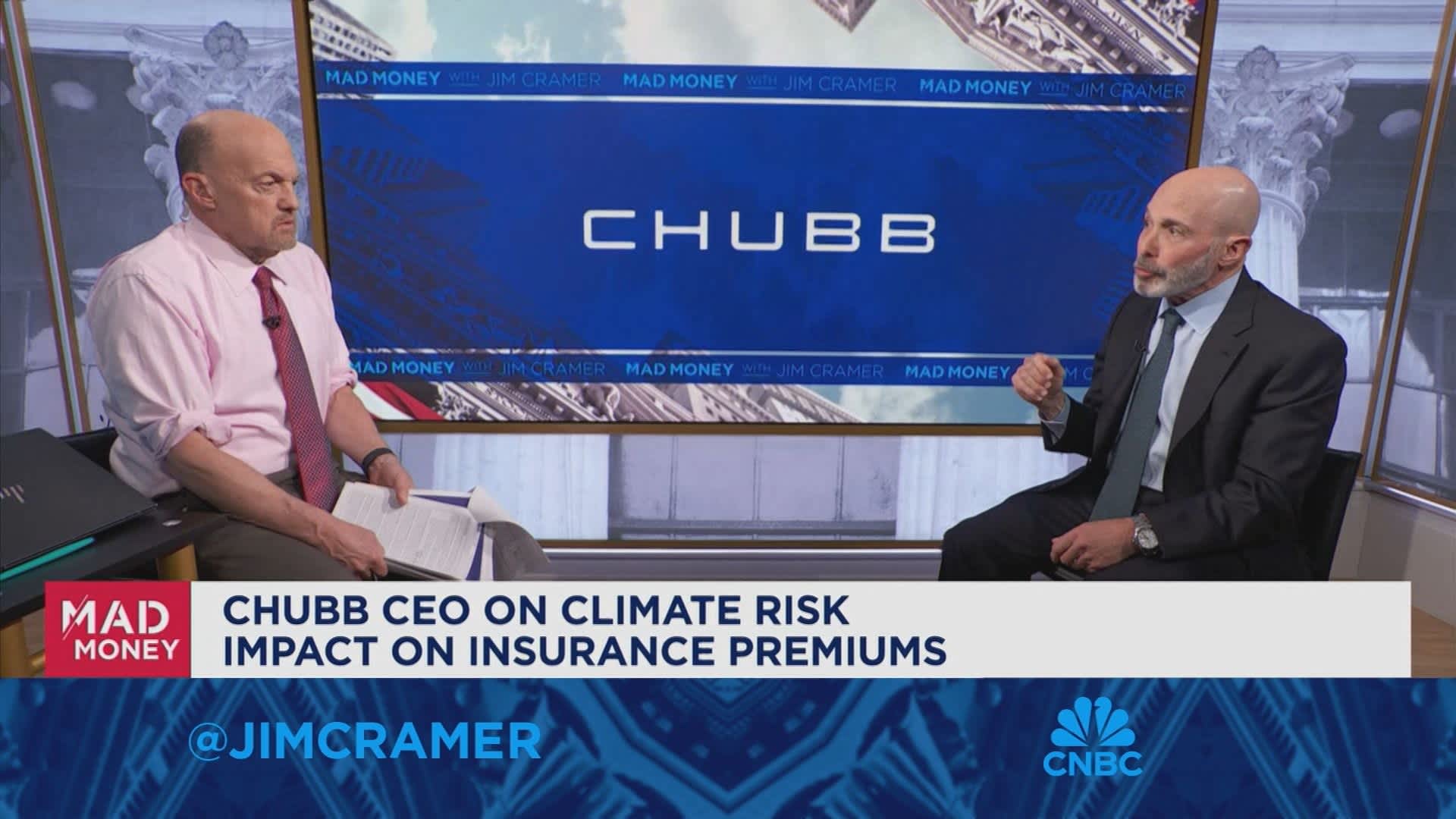 Climate change is creating volatility in the insurance space, says Chubb CEO Evan Greenberg