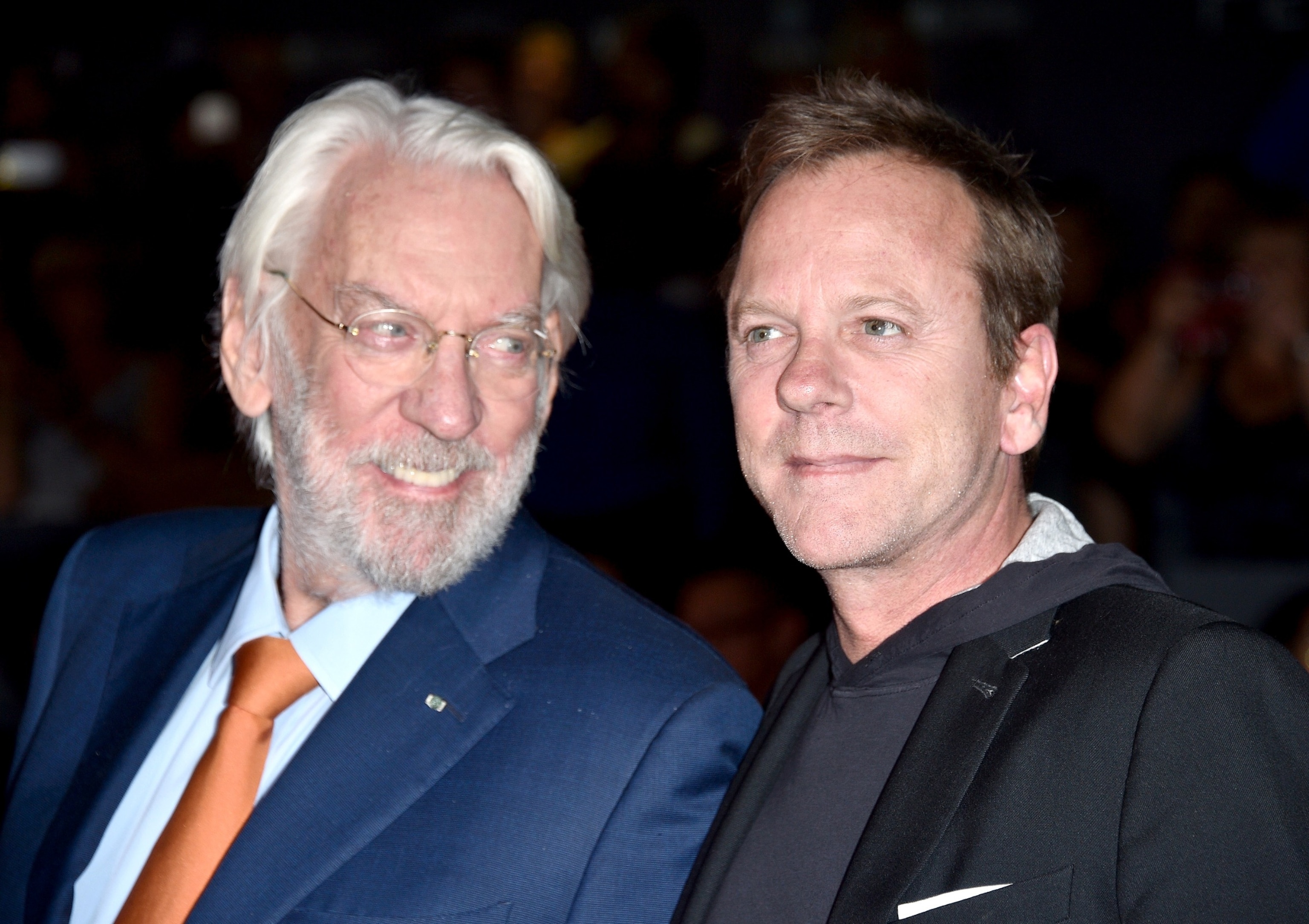 PHOTO: Donald Sutherland (L) and Kiefer Sutherland attend the "Forsaken" premiere during the 2015 Toronto International Film Festival at Roy Thomson Hall on September 16, 2015 in Toronto, Canada.