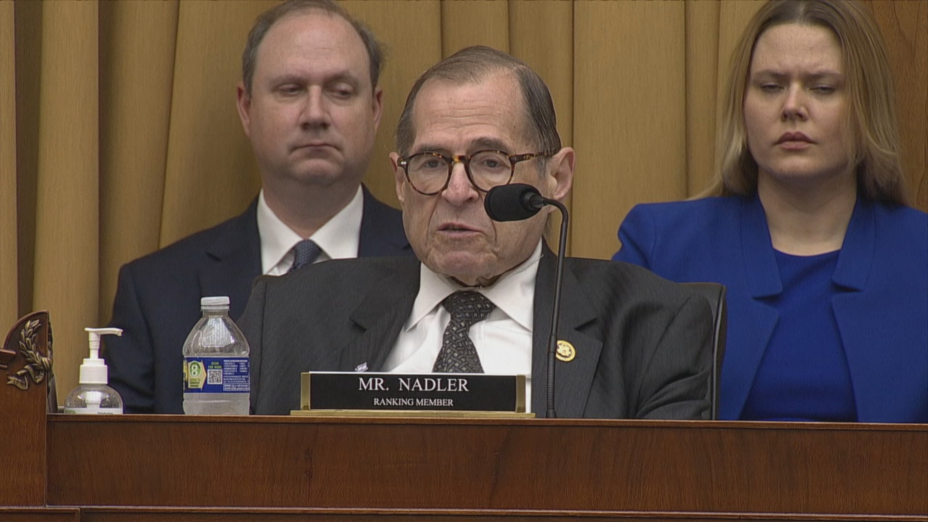 PHOTO: Rep. Jerry Nadler, D-N.Y., speaks during a House Judiciary Committee hearing on the Department of Justice, June 4, 2024, on Capitol Hill in Washington.