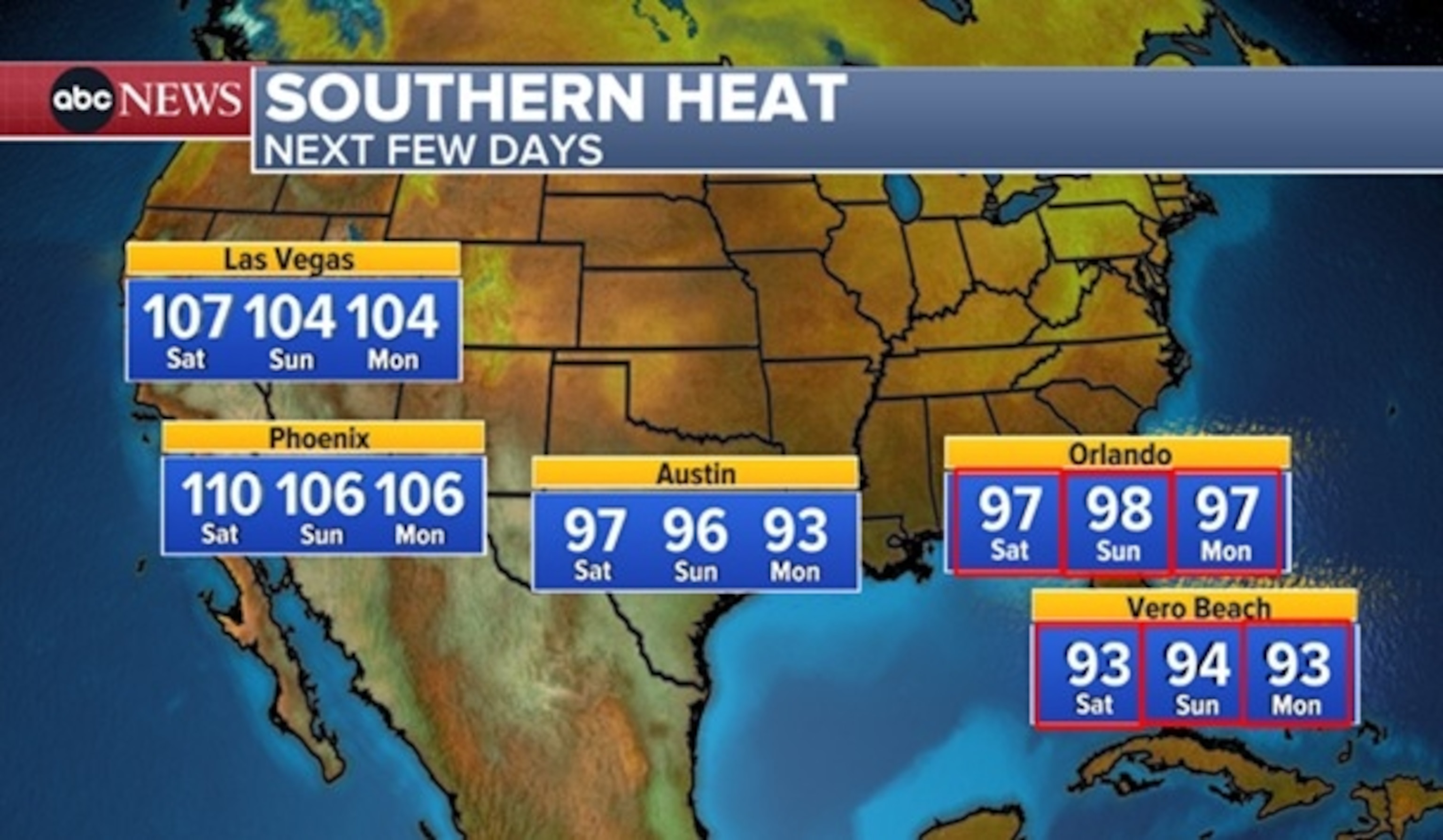 PHOTO: Southern heat graphic