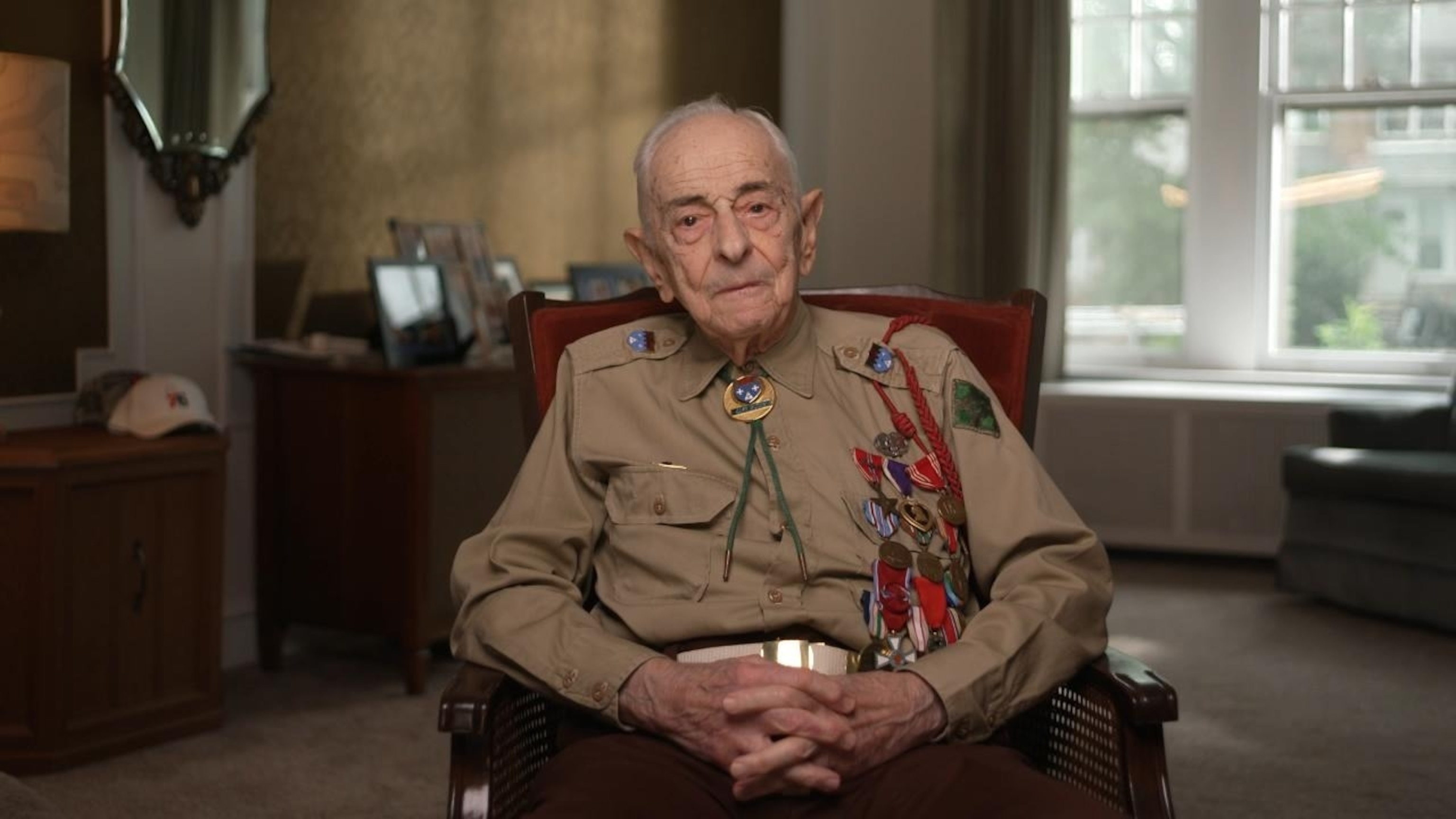 PHOTO: World War II veteran Jake Ruser looks back on the invasion of Normandy ahead of the 80th anniversary of D-Day. 