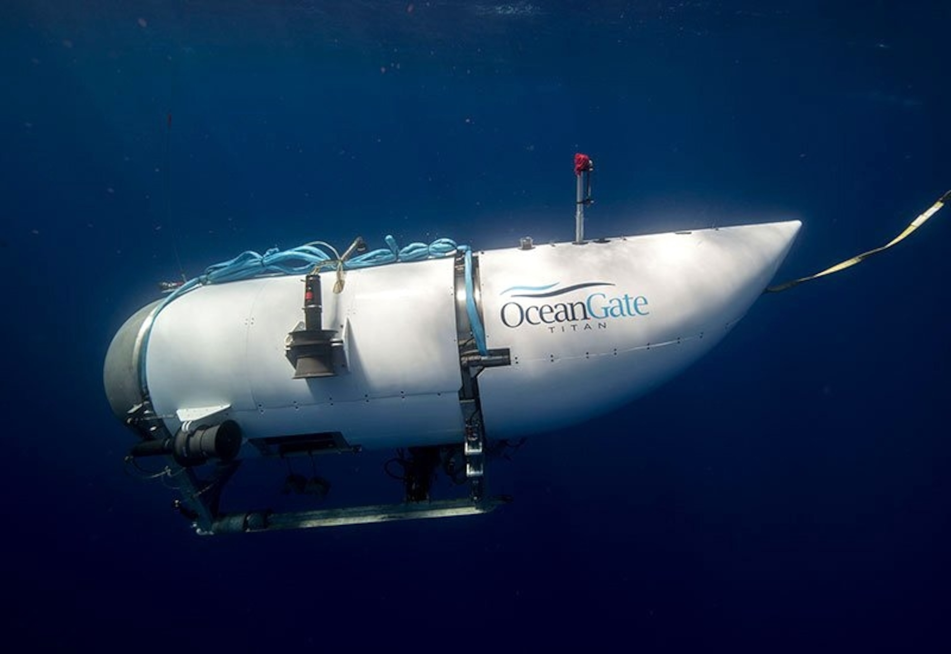 PHOTO: In this undated file photo, the Titan submersible, operated by OceanGate Expeditions to explore the wreckage of the sunken SS Titanic, is shown.