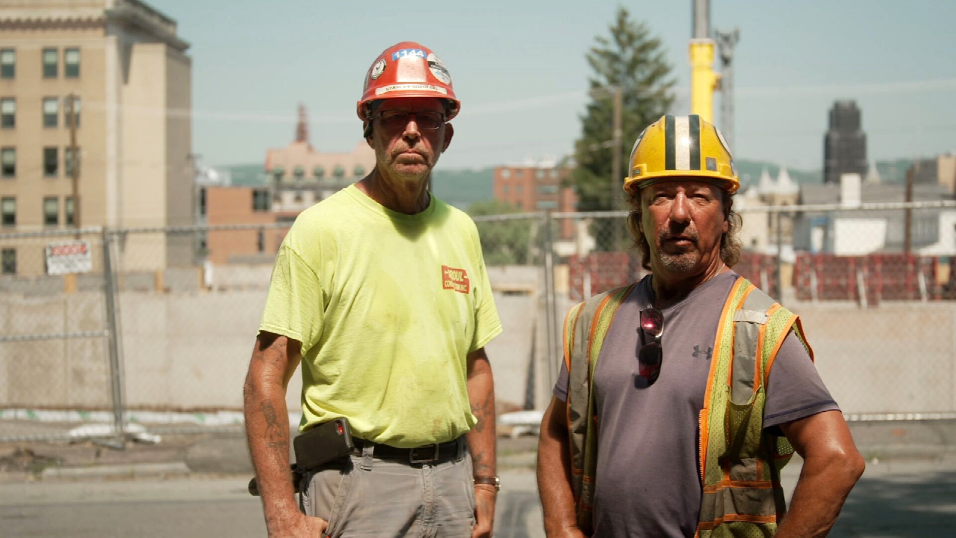 PHOTO: Stan Kowalski (right) and Stanley Supulski speak to ABC News in Scranton, PA.