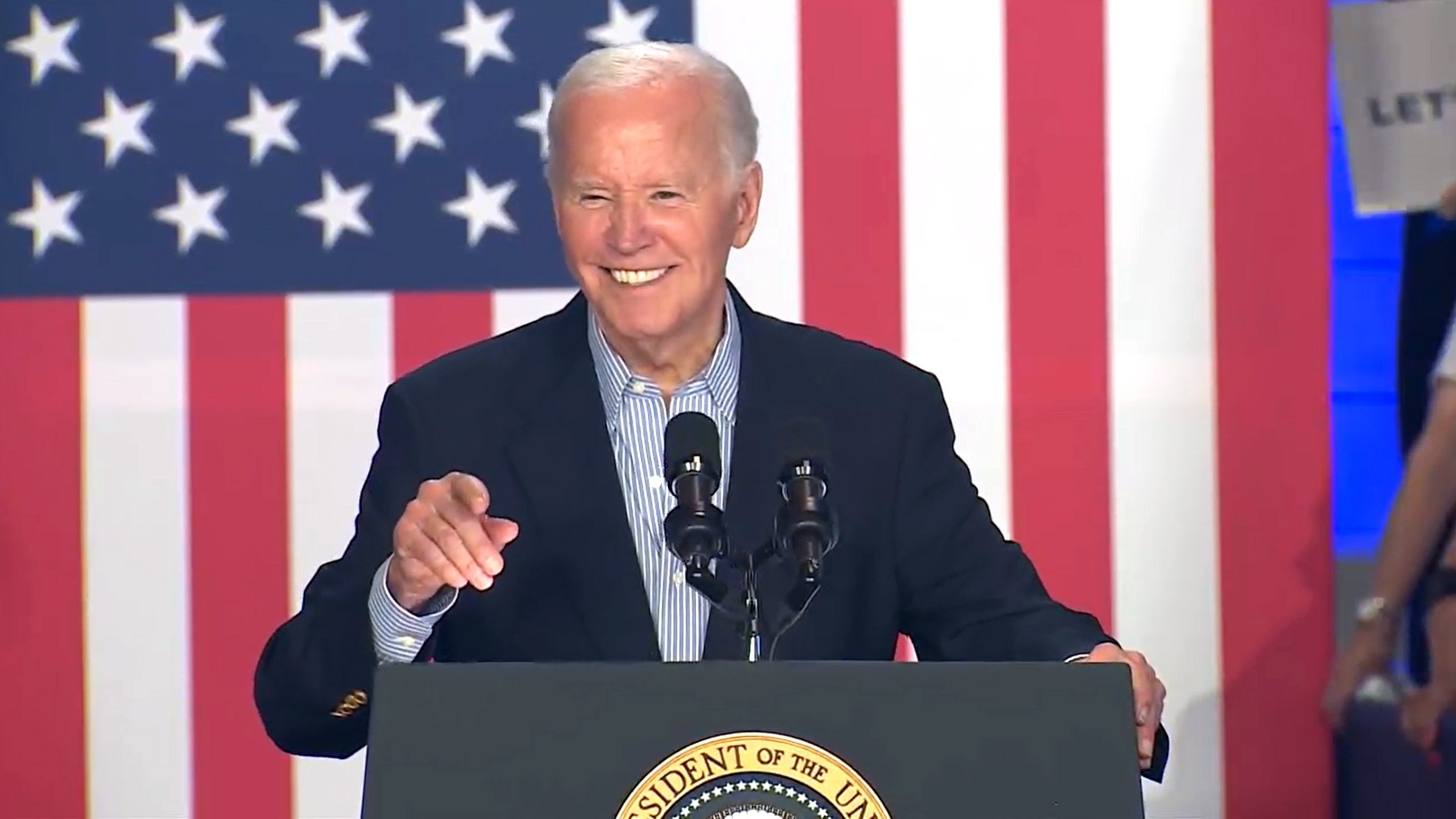 PHOTO: President Joe Biden at a campaign rally at Sherman Middle School in Madison, Wis., on July 5, 2024.