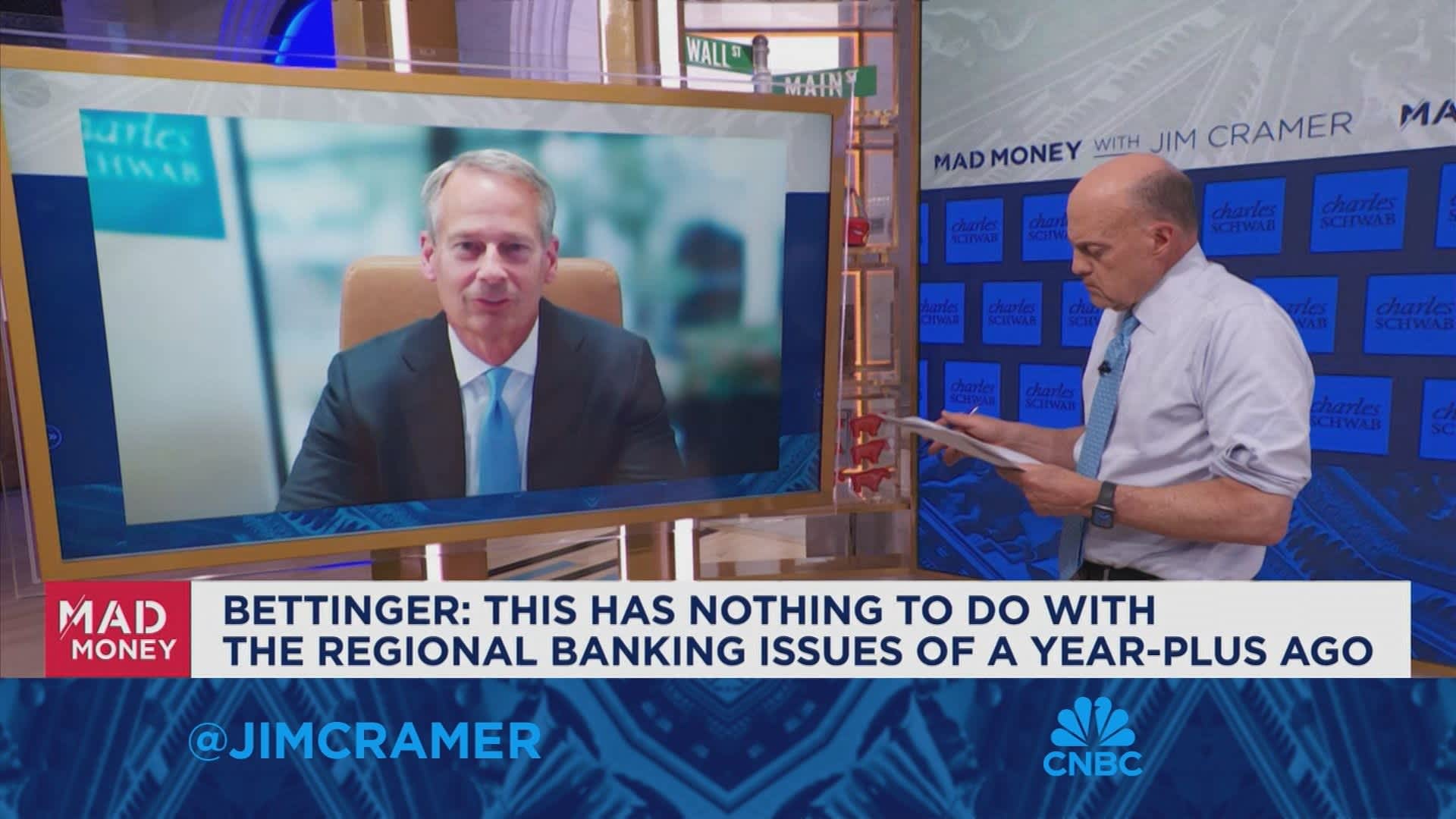 Charles Schwab CEO Walt Bettinger sits down with Jim Cramer