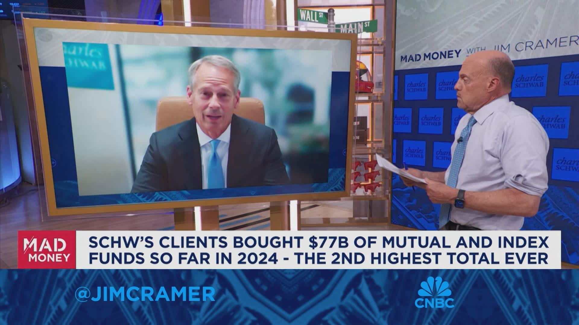 It's completely up to the client when they are self directed, says Charles Schwab CEO