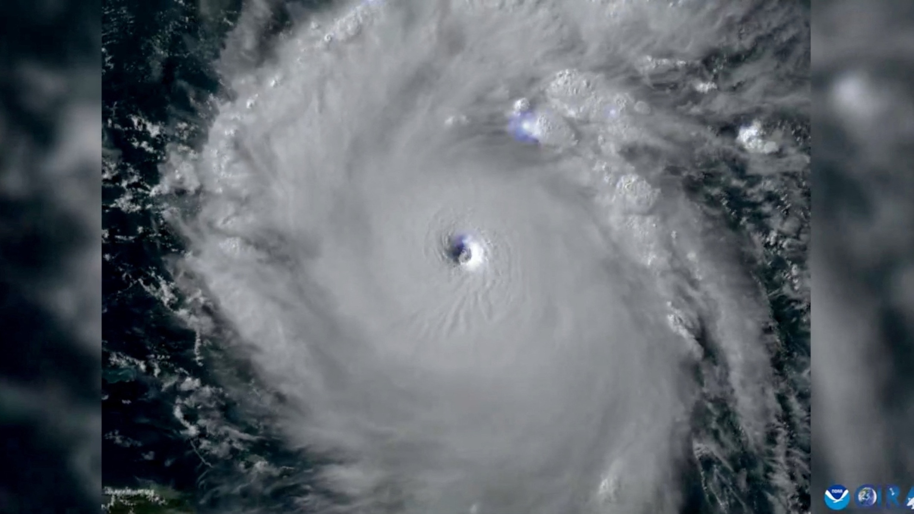 PHOTO: Satellite imagery provided by GOES-16 satellite shows Hurricane Beryl over the Caribbean Sea, July 1, 2024, in this screen grab taken from a handout video.