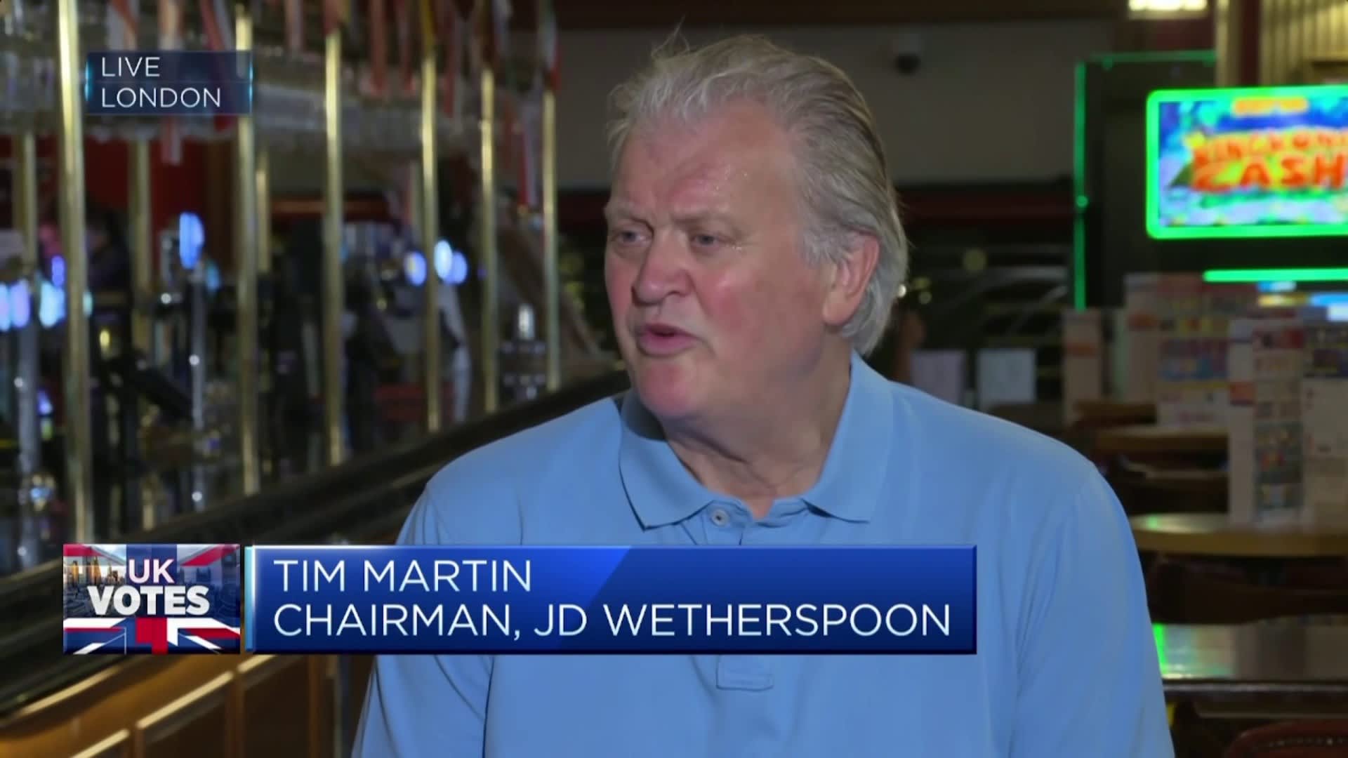 JD Wetherspoon Chairman says UK government has been 'dire in understanding what makes business tick'