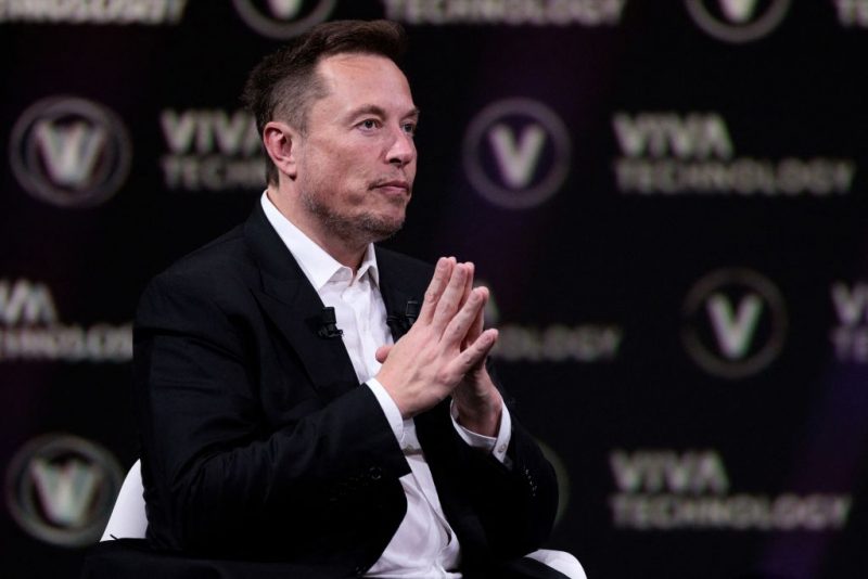 SpaceX, Twitter and electric car maker Tesla CEO Elon Musk attends an event during the Vivatech technology startups and innovation fair at the Porte de Versailles exhibition centre in Paris, on June 16, 2023. (Photo by JOEL SAGET / AFP) (Photo by JOEL SAGET/AFP via Getty Images)