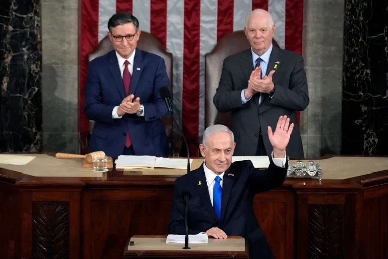 Netanyahu’s Congressional Address Receives Standing Ovation While Protestors Clash With Police Outside