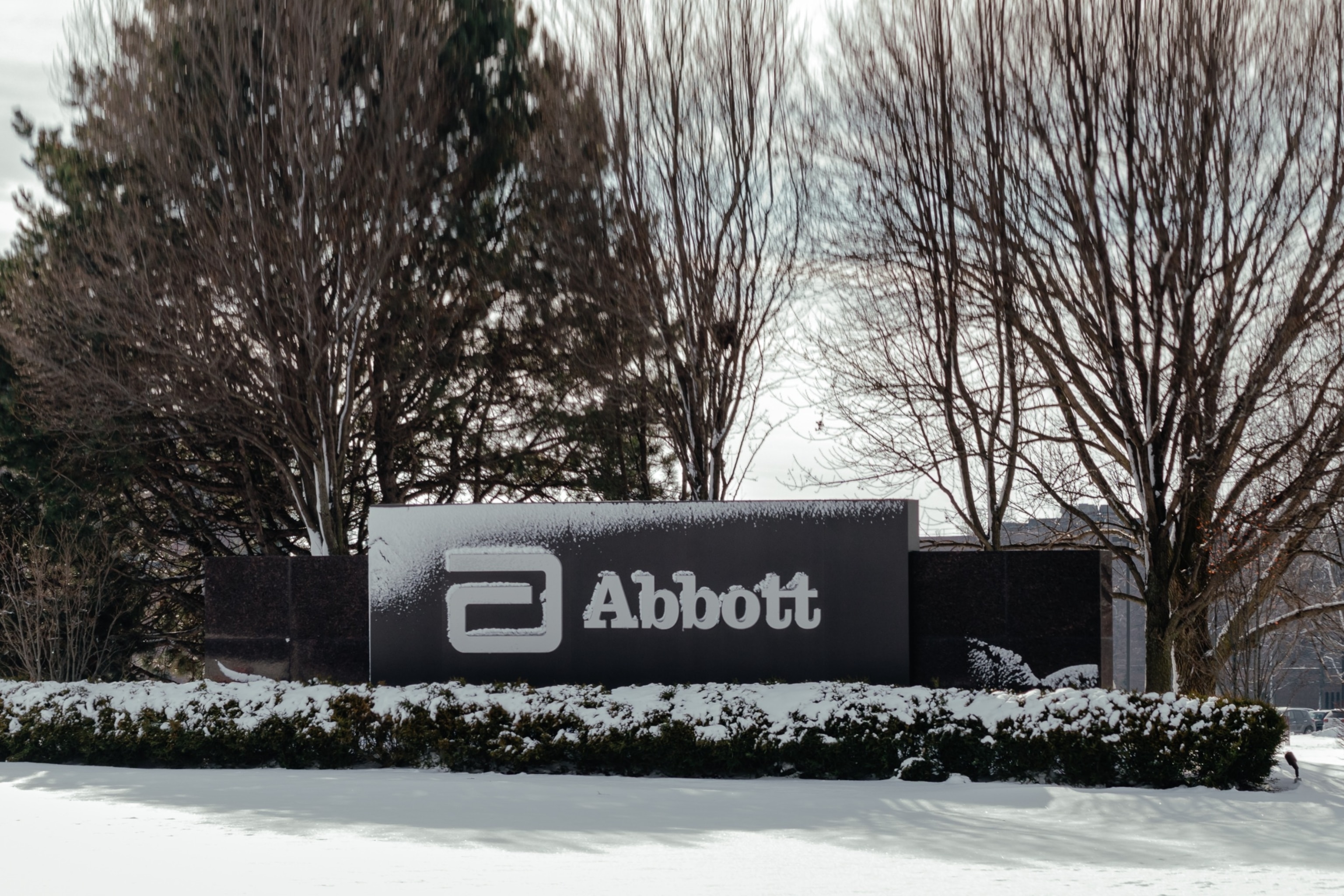 PHOTO: A sign in front of the Abbott Laboratories headquarters in Abbott Park, IL, Jan. 18, 2024. 