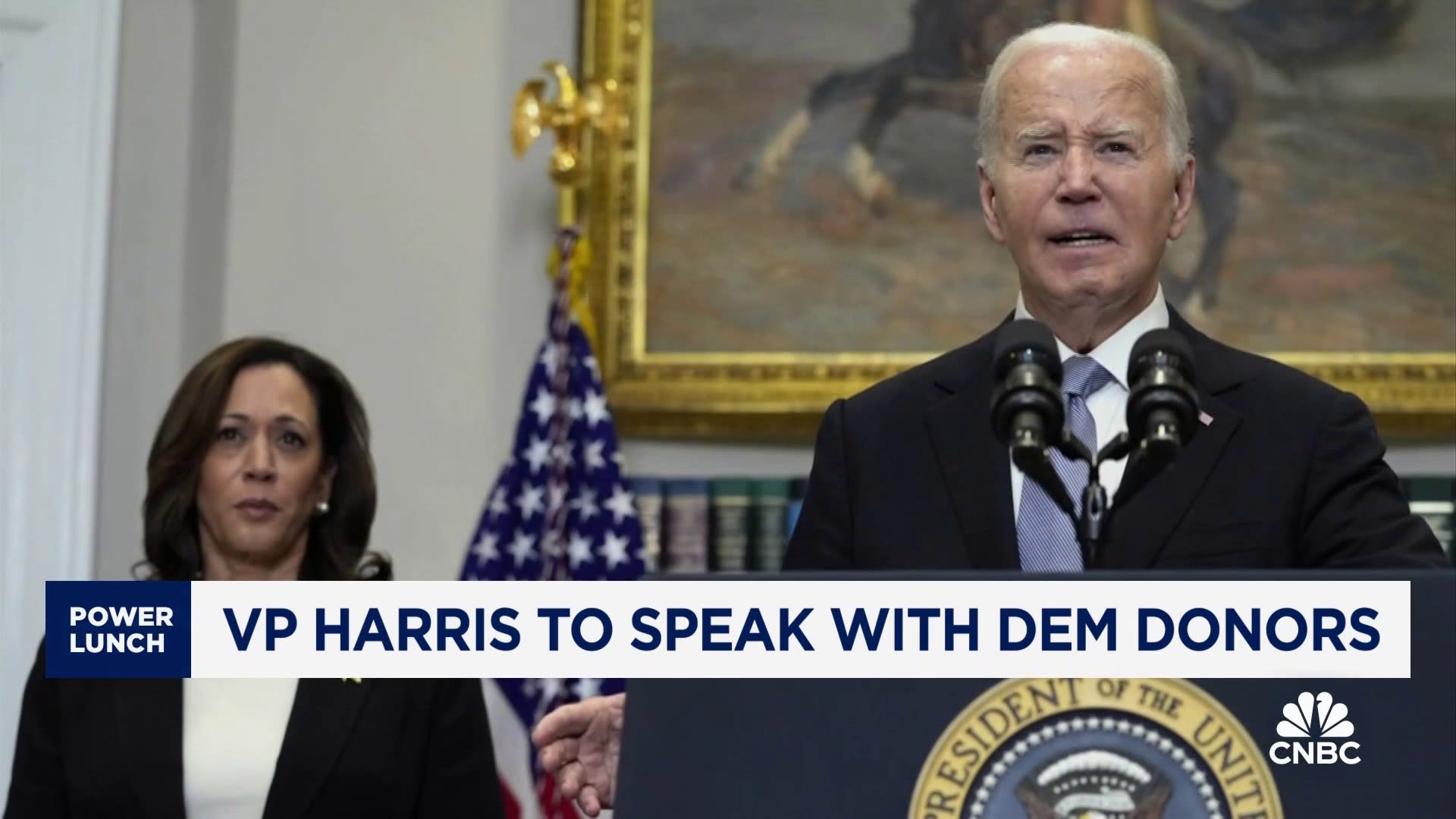 Vice President Harris to speak with Democratic donors