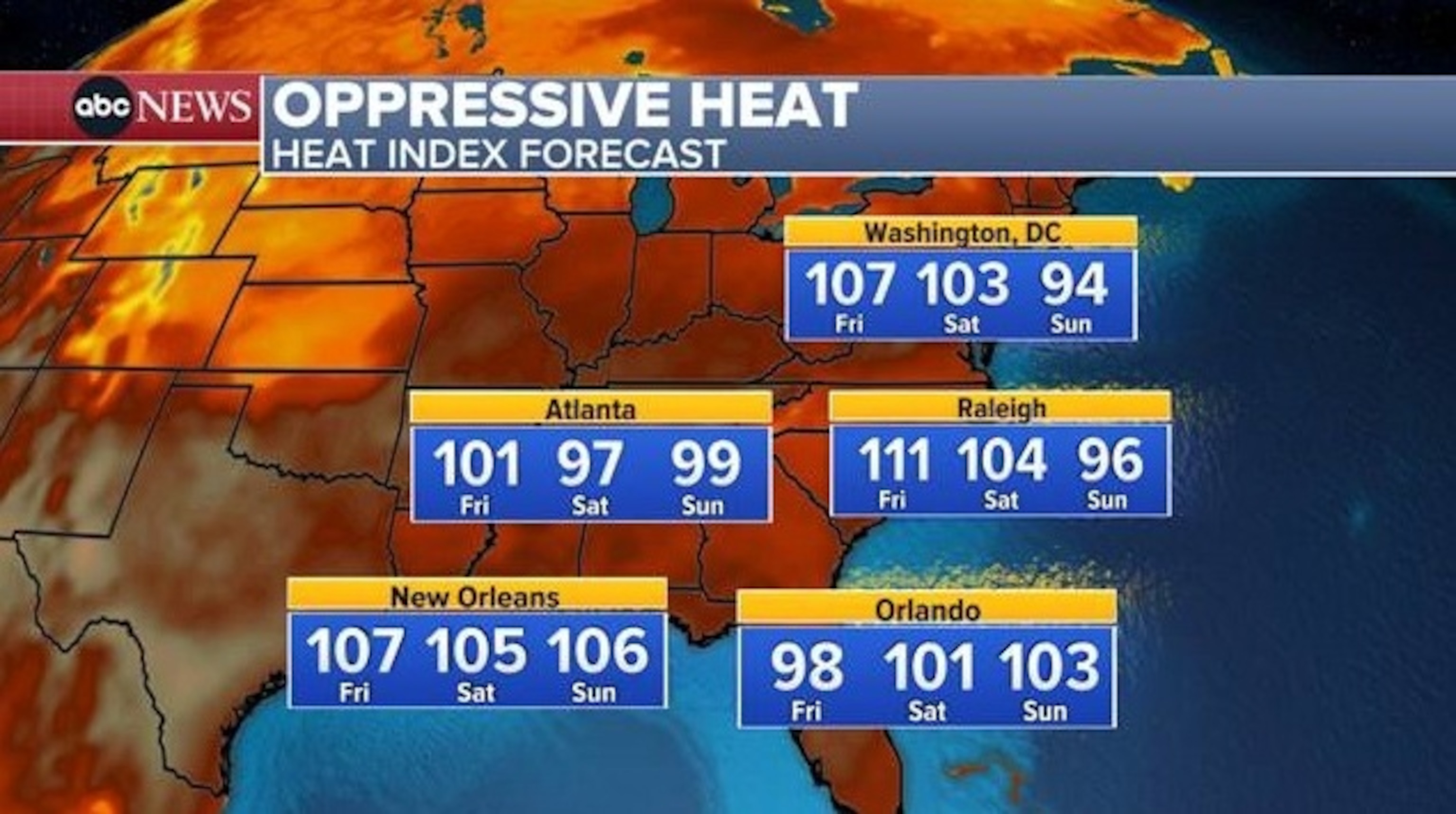 PHOTO: Oppressive heat map