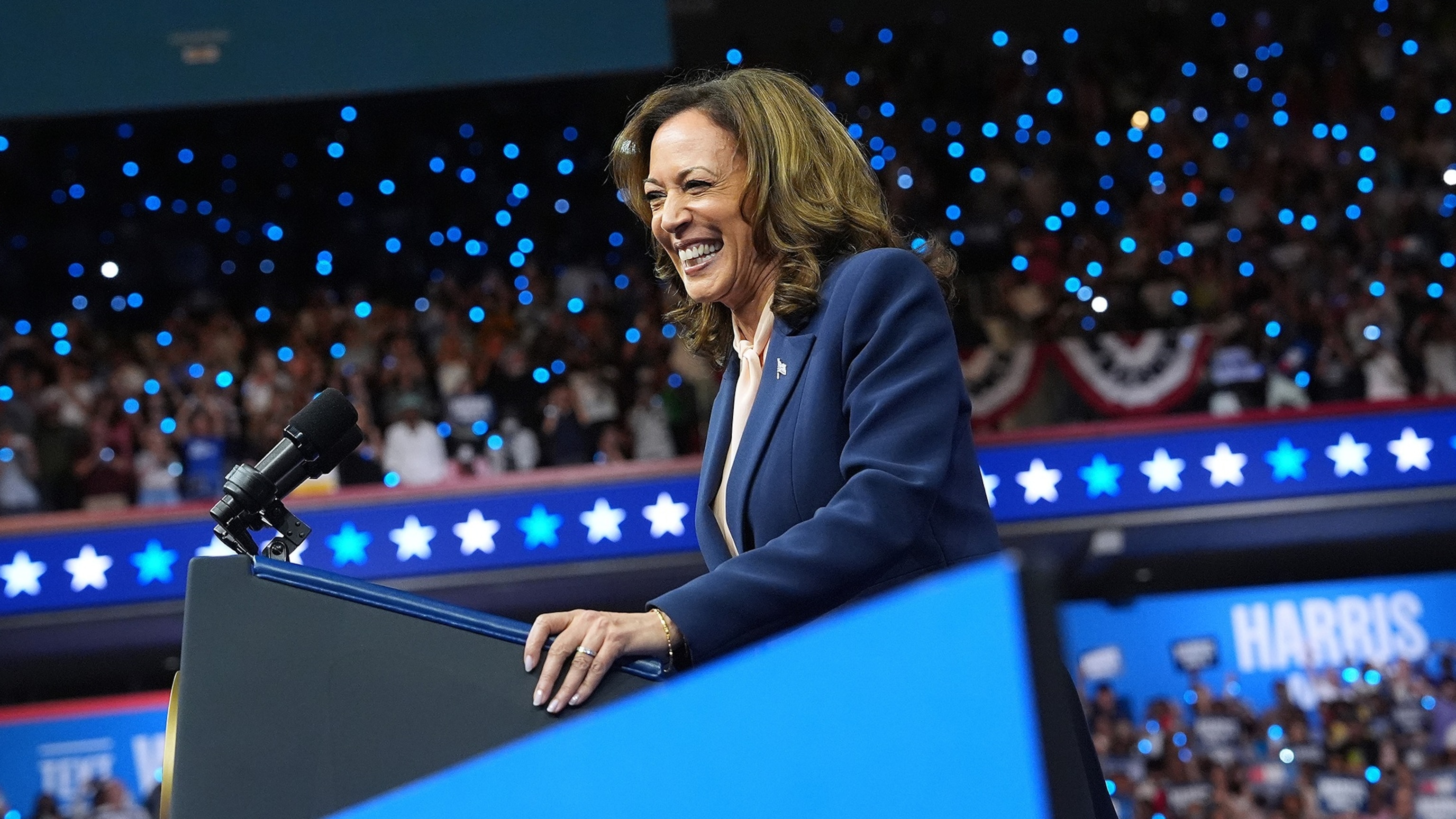 PHOTO: Kamala Harris And Running Mate Tim Walz Make First Appearance Together In Philadelphia