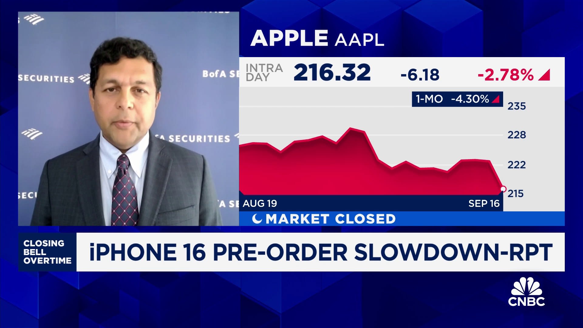 iPhone 16 delivery lead time is 'one indicator, not the only indicator', says BofA's Wamsi Mohan