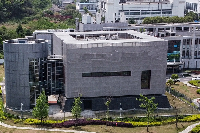 TOPSHOT - An aerial view shows the P4 laboratory at the Wuhan Institute of Virology in Wuhan in China's central Hubei province on April 17, 2020. The P4 epidemiological laboratory was built in co-operation with French bio-industrial firm Institut Merieux and the Chinese Academy of Sciences. The facility is among a handful of labs around the world cleared to handle Class 4 pathogens (P4) - dangerous viruses that pose a high risk of person-to-person transmission. (Photo by Hector RETAMAL / AFP) (Photo by HECTOR RETAMAL/AFP via Getty Images)