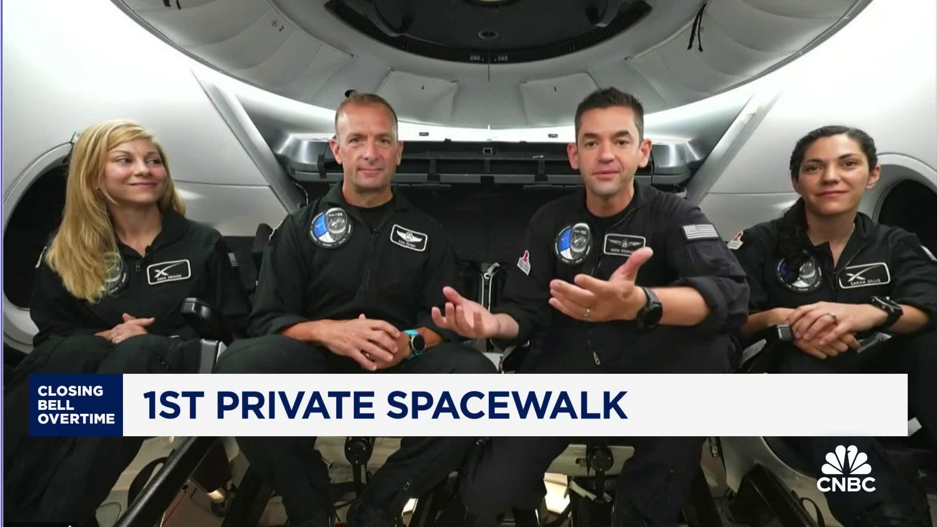 First private spacewalk crew talk countdown to historic mission