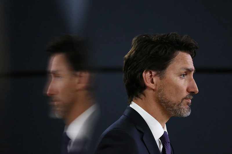 TOPSHOT - Canadian Prime Minister Justin Trudeau listens to a question during a news conference January 9, 2020 in Ottawa, Canada. Prime Minister Justin Trudeau said Thursday that Canada had intelligence from multiple sources indicating that a Ukrainian airliner which crashed outside Tehran was mistakenly shot down by Iran. (Photo by Dave Chan / AFP) (Photo by DAVE CHAN/AFP via Getty Images)