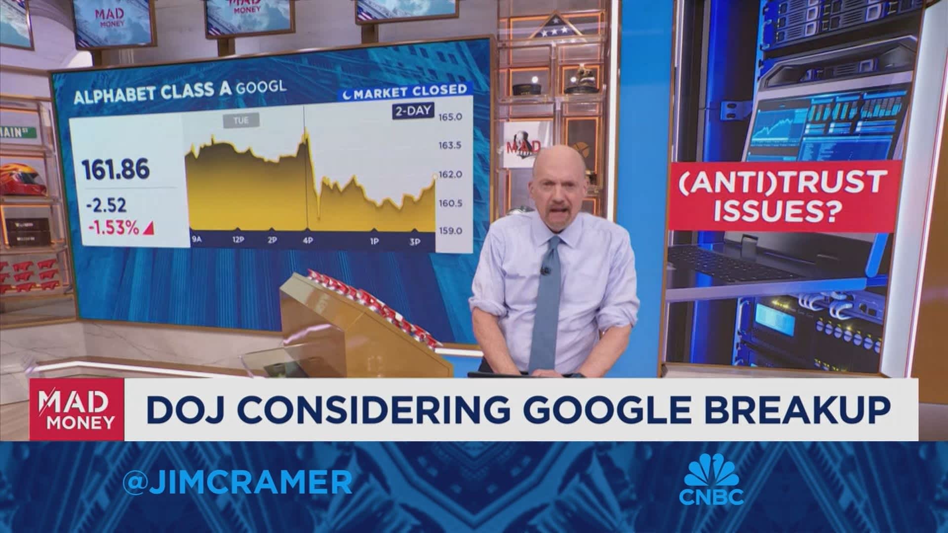 It would be hard to find any regular people who think Google is a bad actor, says Jim Cramer