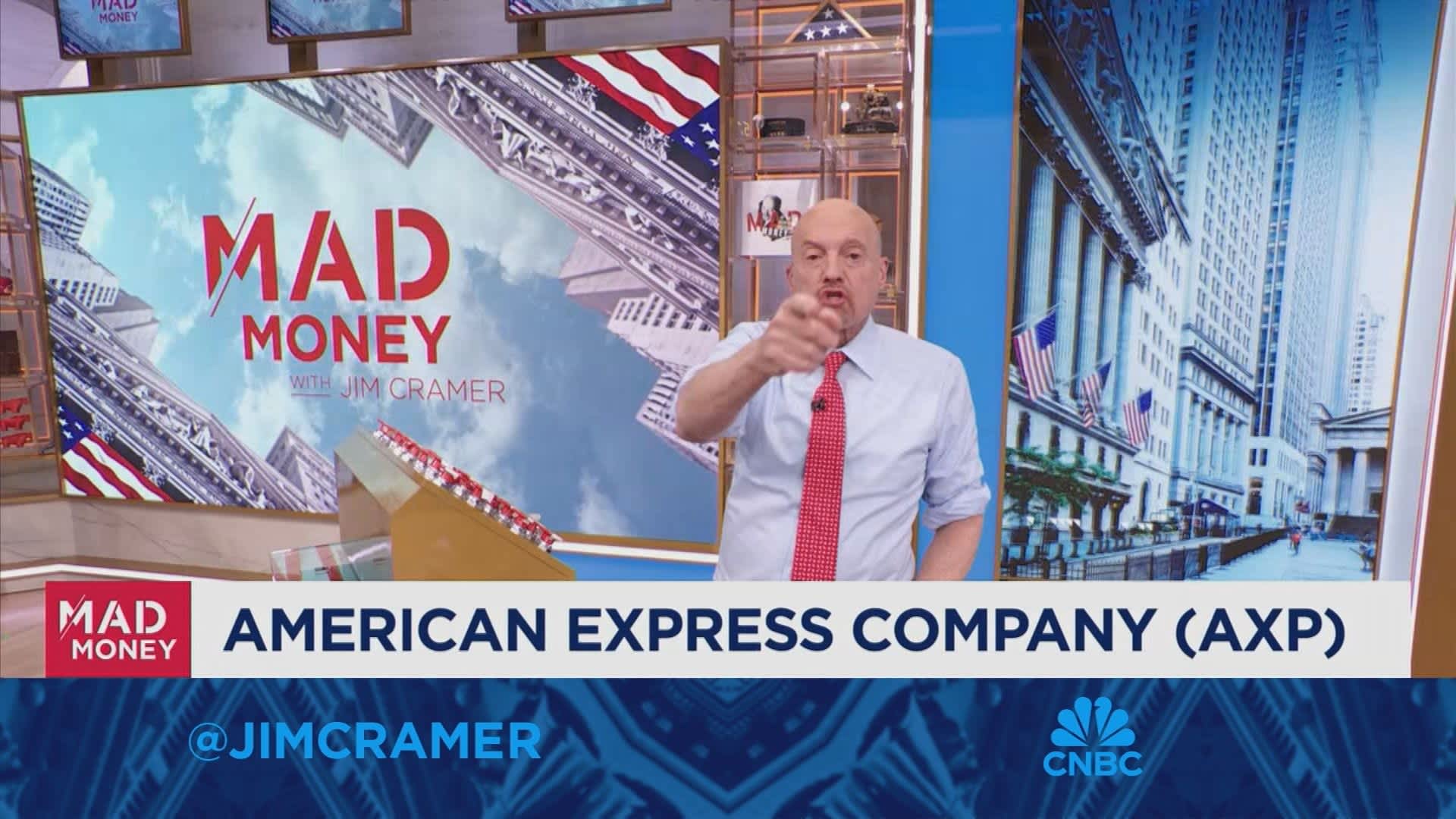 The environment for American Express should get much easier, says Jim Cramer