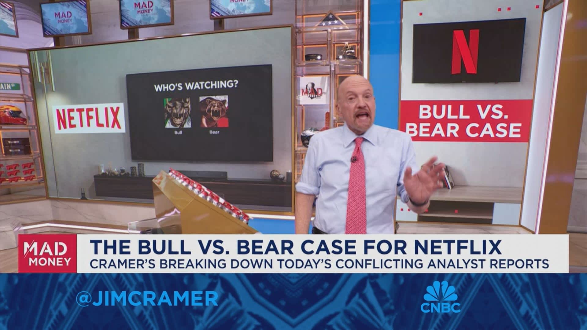 Barclays' bear case for Netflix 'sounds pretty grim', says Jim Cramer