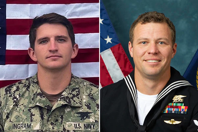 Navy Special Warfare Operator 2nd Class Nathan Gage Ingram (left) and Navy Special Warfare Operator 1st Class Christopher J. Chambers (right).
U.S. Navy