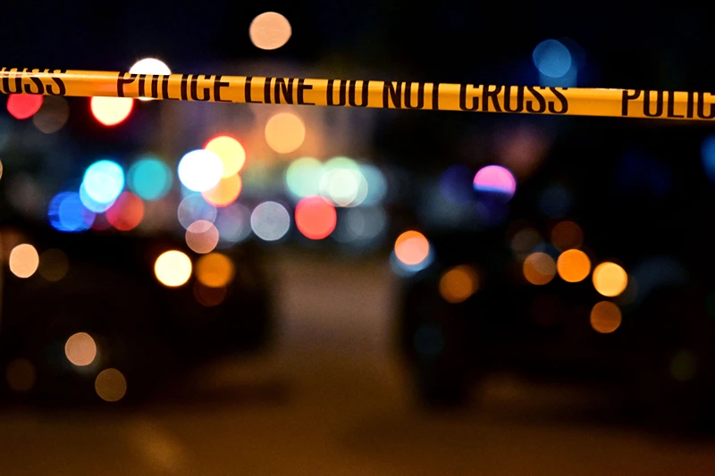 Police tape is pictured at the scene near the intersection of Garvey and Garfield Avenue in Monterey Park, California, on January 22, 2023, where police are responding to reports of multiple people shot. - Police were at the scene of a shooting in southern California that has caused a number of casualties, the Los Angeles Times reported January 22, citing a law enforcement source. (Photo by Frederic J. BROWN / AFP) (Photo by FREDERIC J. BROWN/AFP via Getty Images)