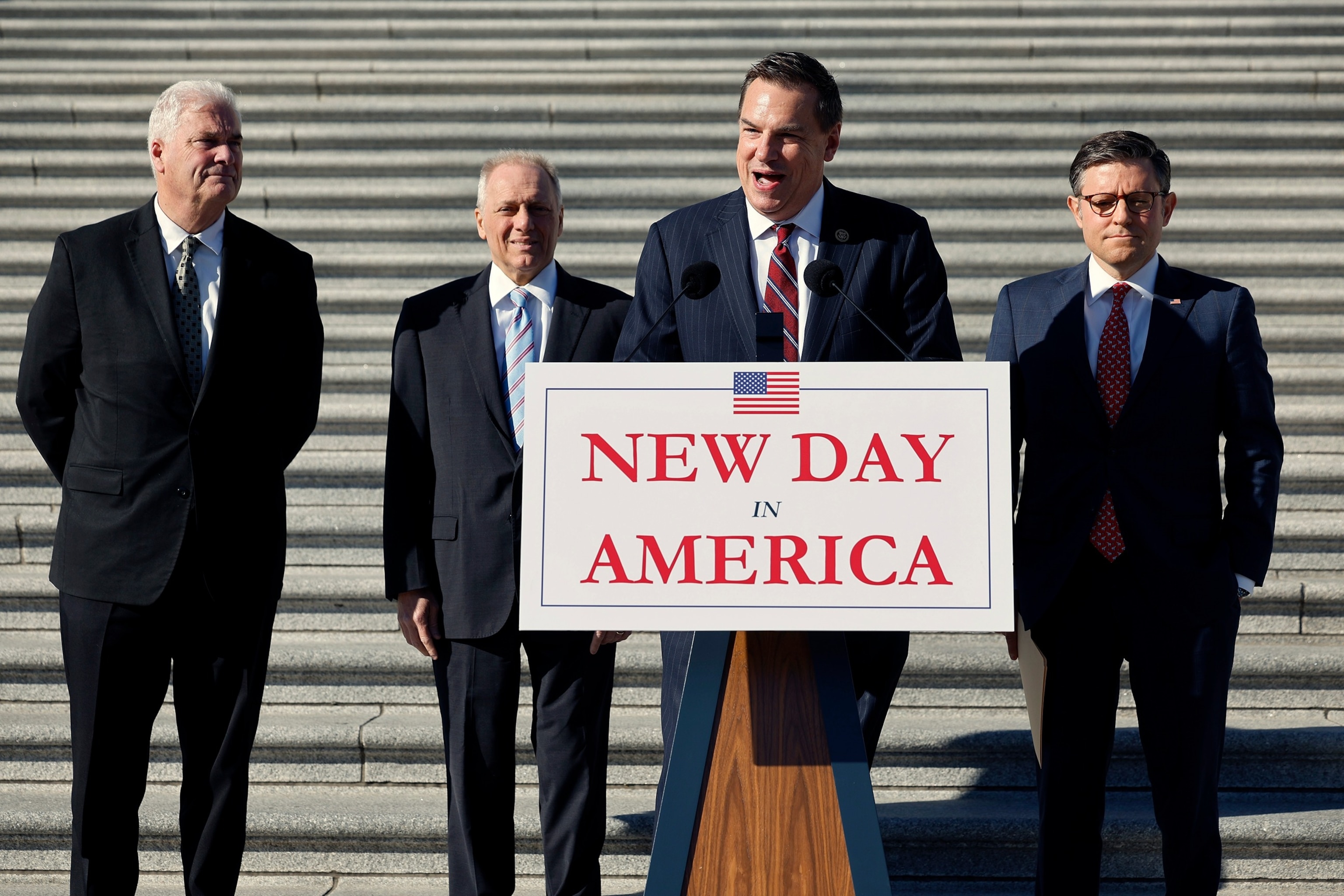 PHOTO: House Republican Leadership Holds Press Conference On Capitol Steps Following Election