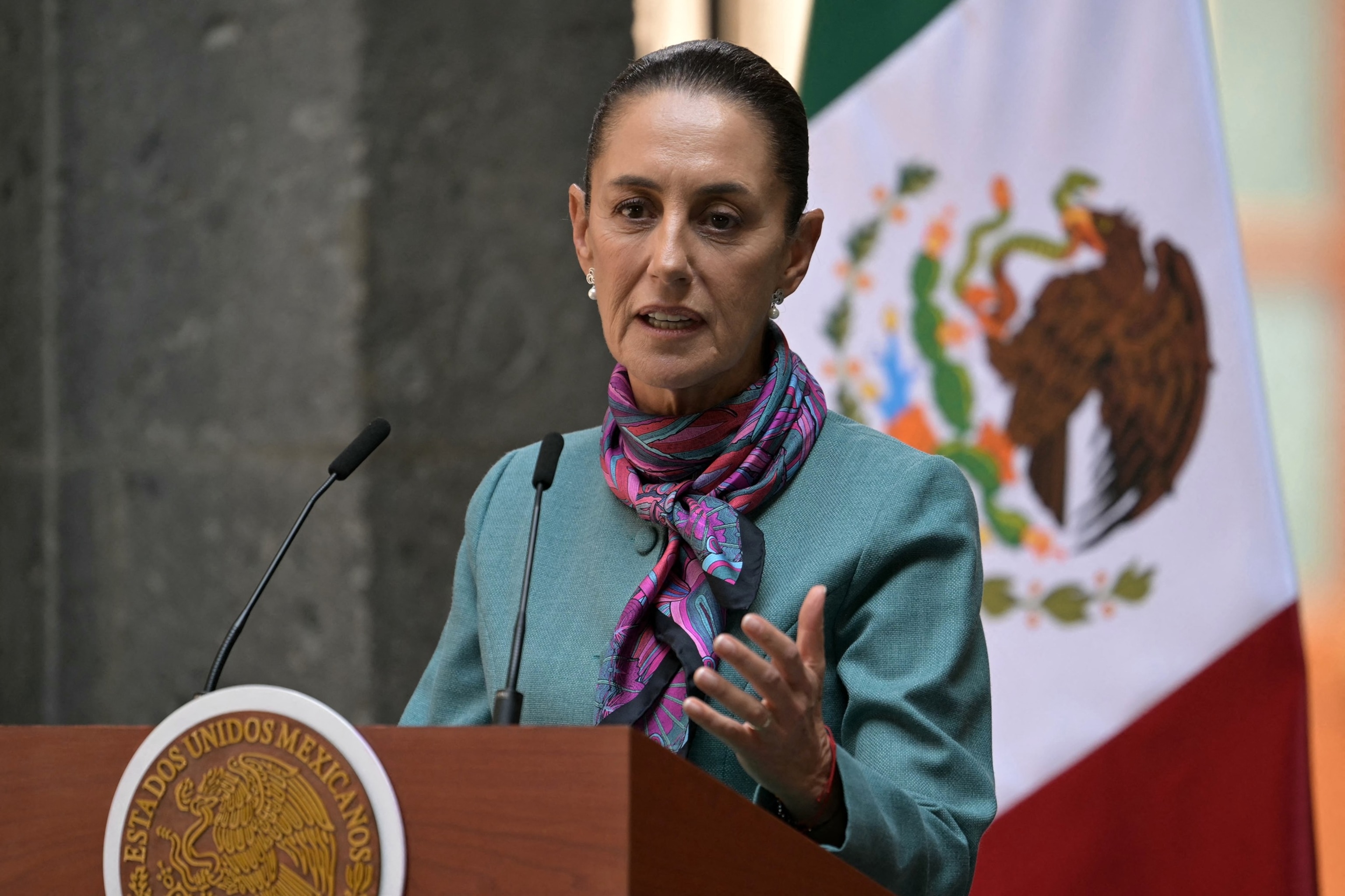 PHOTO: MEXICO-US-ECONOMY-CEO-DIALOGUE-SHEINBAUM