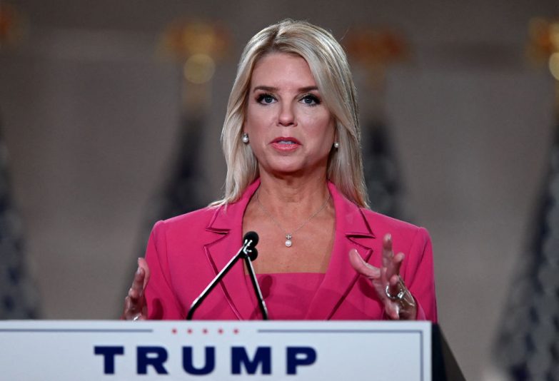 Former Florida Attorney General Pam Bondi speaks during the second day of the Republican convention at the Mellon auditorium on August 25, 2020 in Washington, DC. (Photo by Olivier DOULIERY / AFP) (Photo by OLIVIER DOULIERY/AFP via Getty Images)