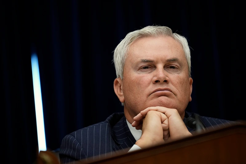 WASHINGTON, DC - SEPTEMBER 28: Chairman of the House Oversight Committee Rep. James Comer (R-KY) presides over a Committee hearing titled “The Basis for an Impeachment Inquiry of President Joseph R. Biden, Jr.” on Capitol Hill on September 28, 2023 in Washington, DC. The hearing is expected to focus on the constitutional and legal questions House Republicans are raising about President Biden and his son Hunter Biden. (Photo by Drew Angerer/Getty Images)