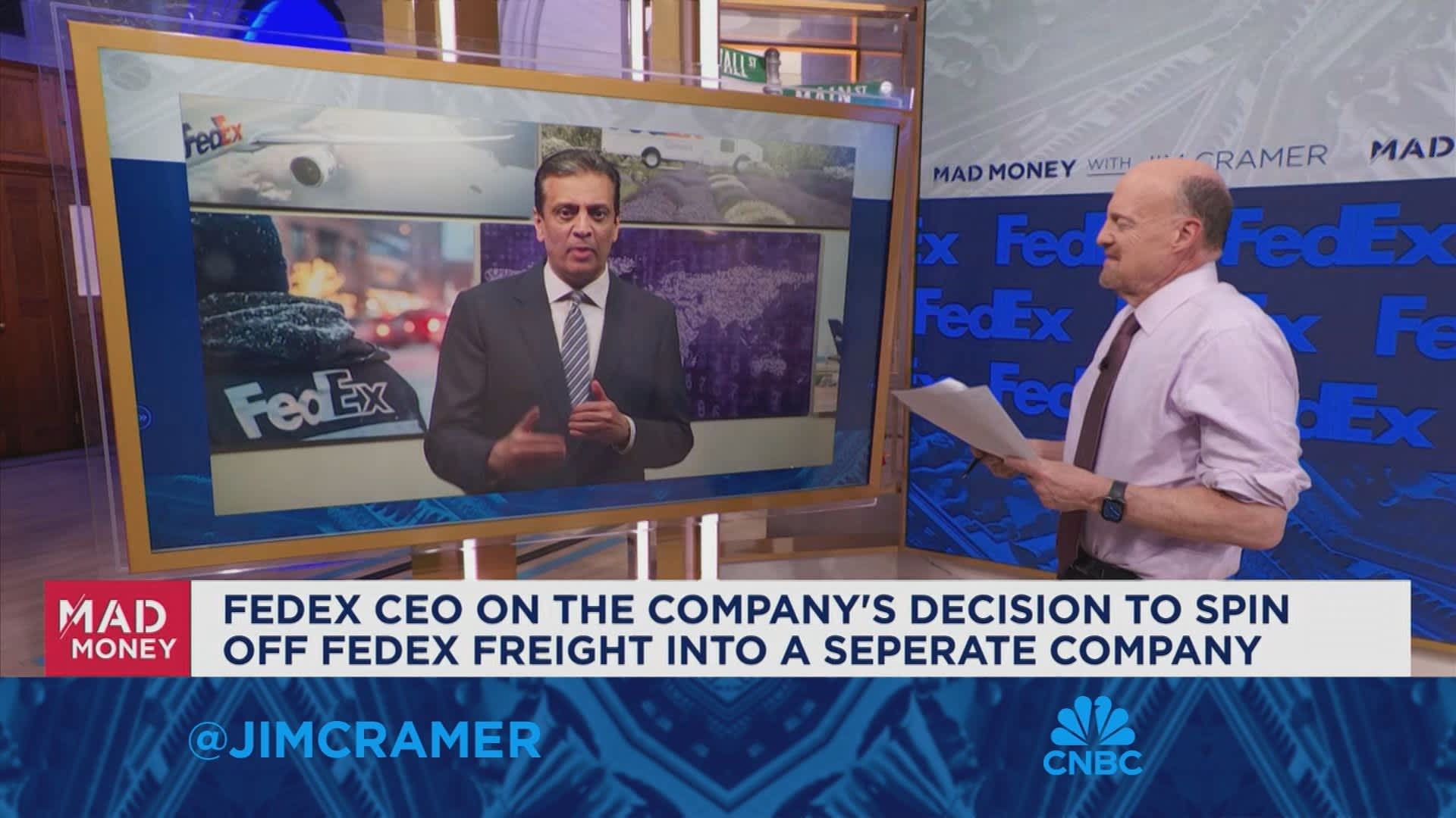 FedEx CEO Raj Subramaniam goes one-on-one with Jim Cramer