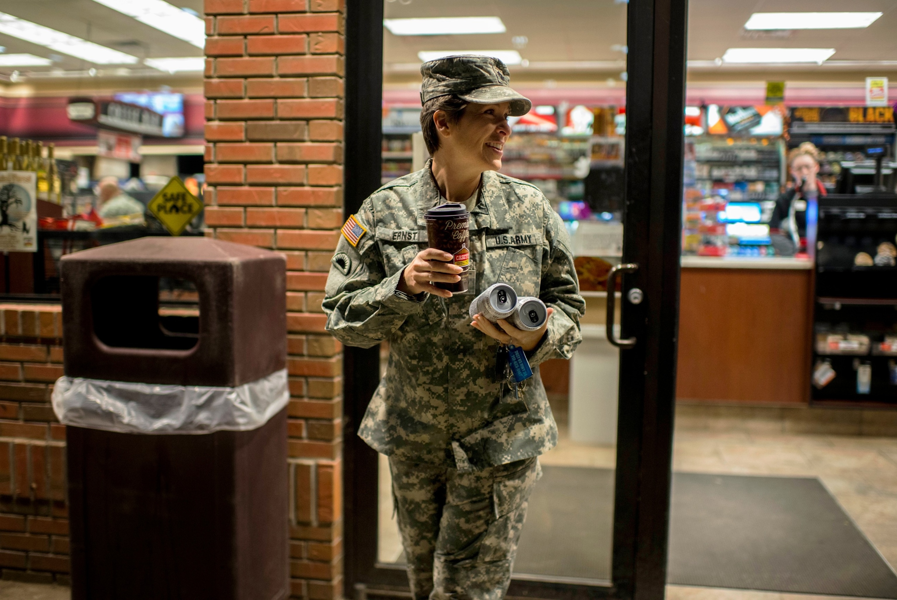 PHOTO: In this Oct. 19, 2014, file photo, Iowa State Senator and Lieutenant Colonel in the Iowa Army National Guard, Joni Ernst is shown in Johnston, Iowa.