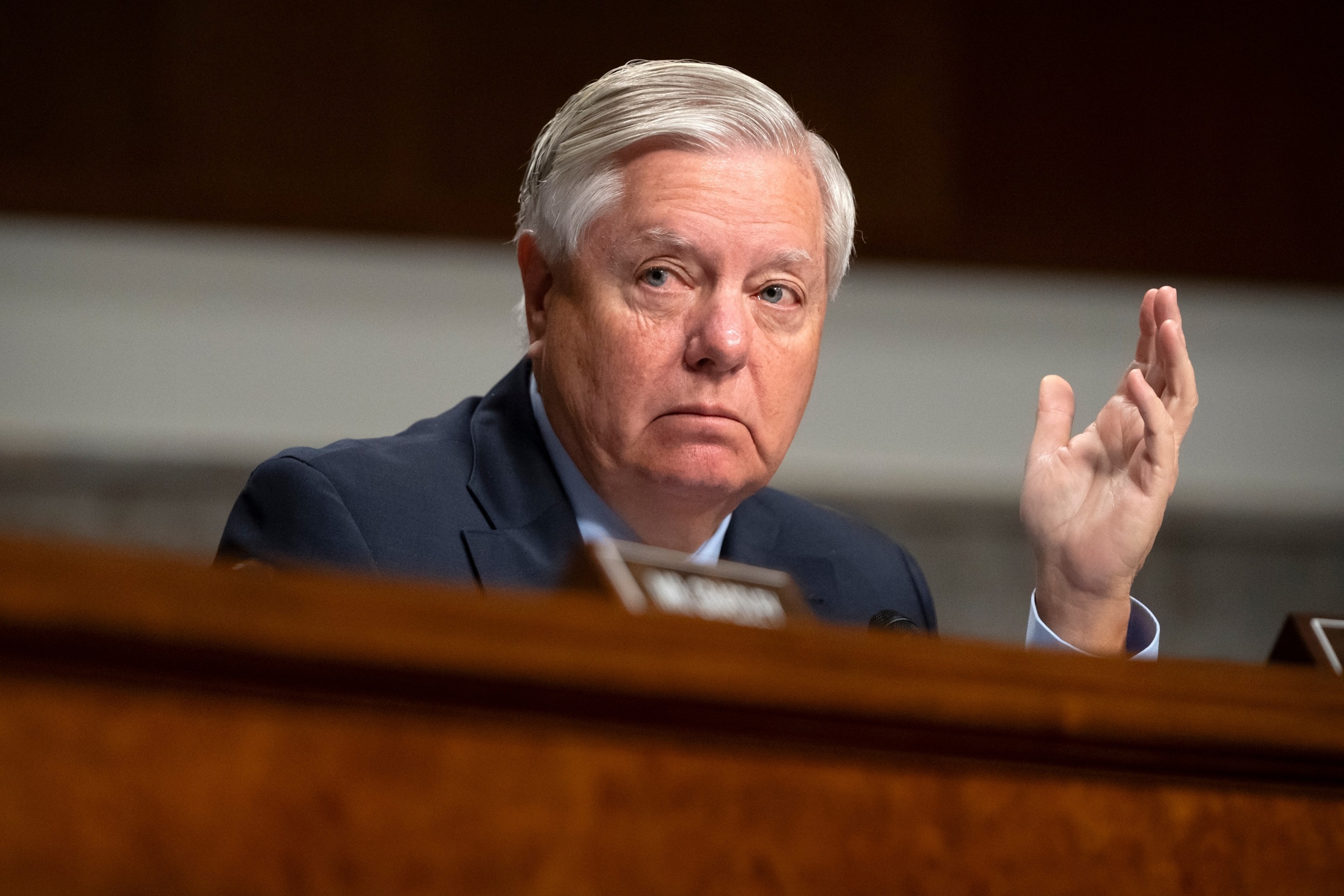 PHOTO: Committee ranking member Sen. Lindsey Graham speaks during a hearing of the Senate Committee on the Judiciary on Capitol Hill, Dec. 10, 2024, in Washington. 