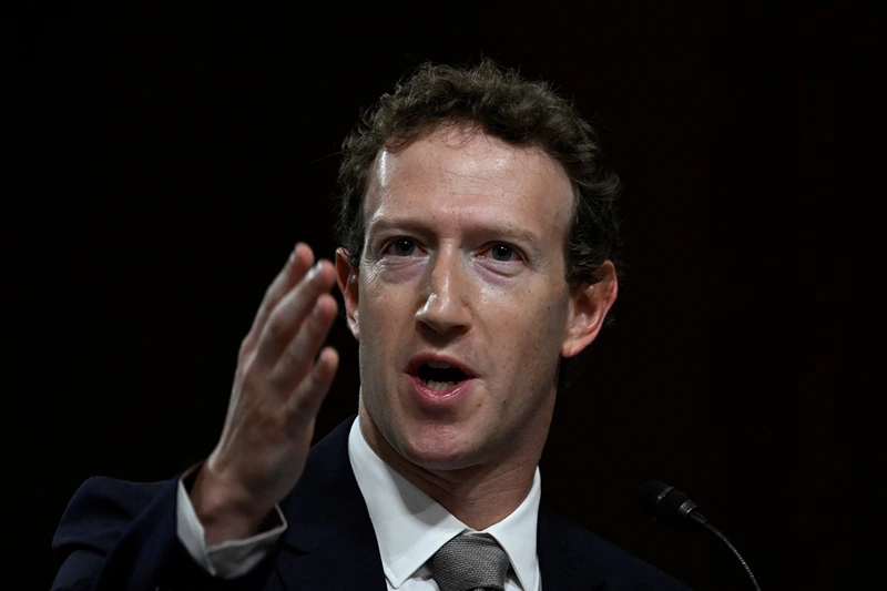 Mark Zuckerberg, CEO of Meta, testifies during the US Senate Judiciary Committee hearing "Big Tech and the Online Child Sexual Exploitation Crisis" in Washington, DC, on January 31, 2024. (Photo by ANDREW CABALLERO-REYNOLDS / AFP) (Photo by ANDREW CABALLERO-REYNOLDS/AFP via Getty Images)