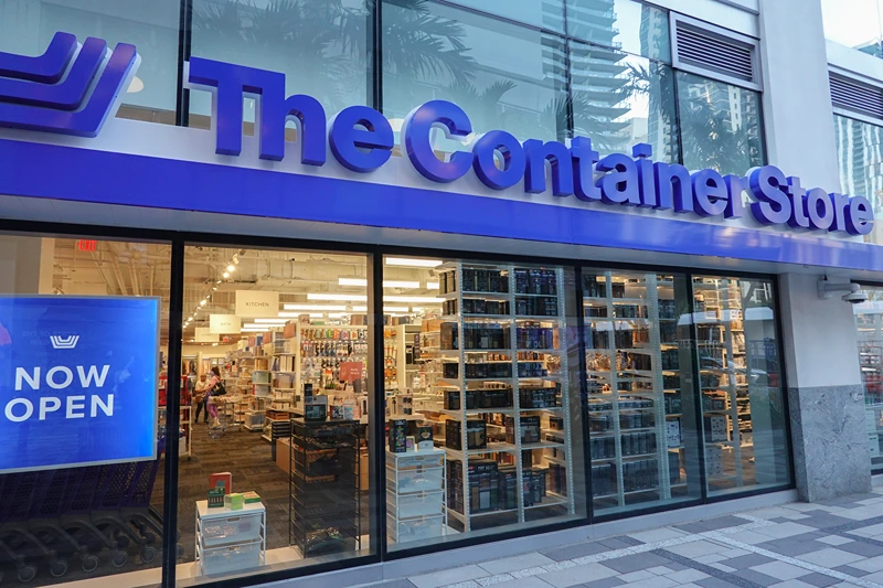 A sign hangs on the wall outside of a Container Store on December 23, 2024 in Miami, Florida. The Container Store filed for Chapter 11 bankruptcy protection at the U.S. Bankruptcy Court for the Southern District of Texas on December 22nd. The Texas-based company has 103 stores across 34 states and the District of Columbia. (Photo by Joe Raedle/Getty Images)