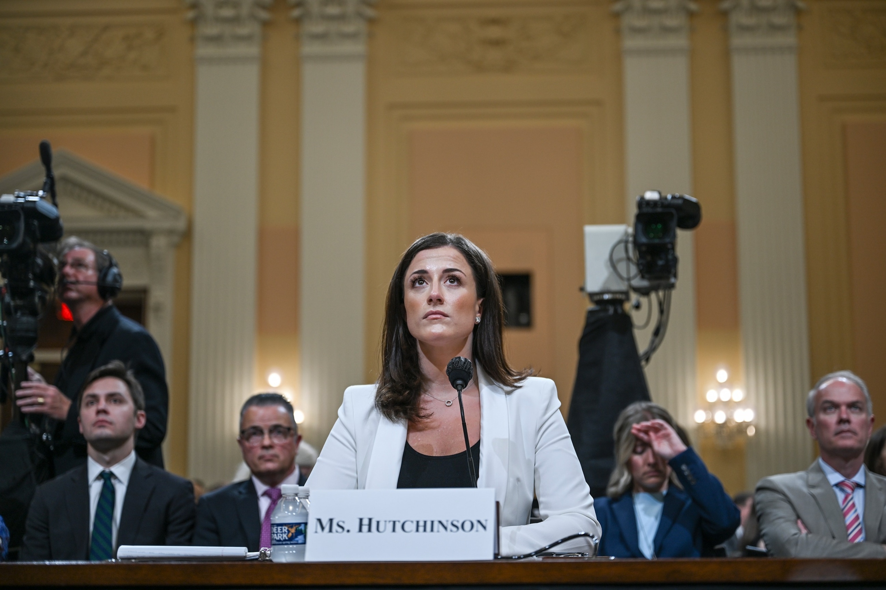 PHOTO: Cassidy Hutchinson testifies during the sixth hearing by the House Select Committee to Investigate the January 6th Attack on the U.S. Capitol in the Cannon House Office Building on June 28, 2022 in Washington, DC.