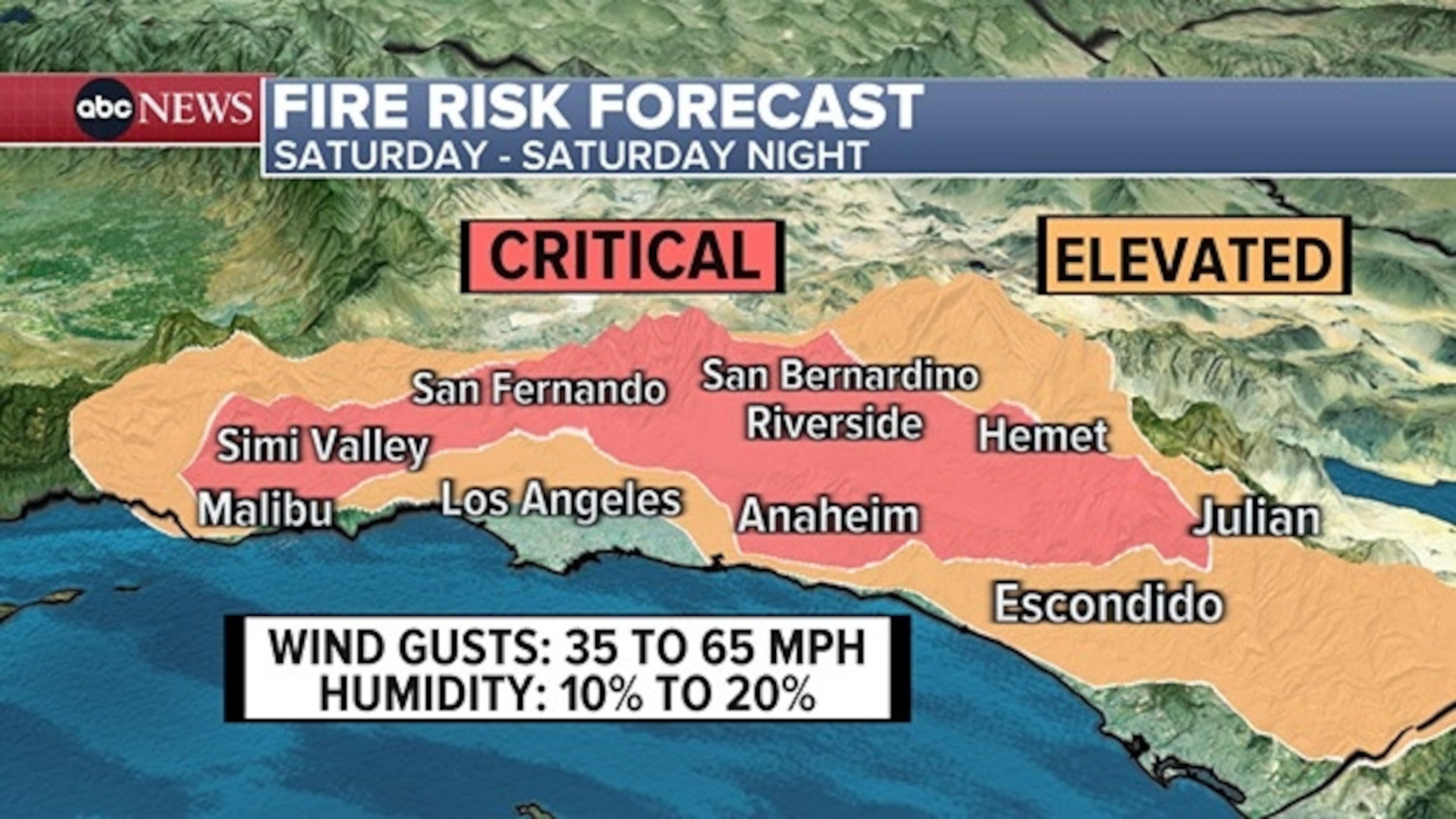 PHOTO: fire risk forecast graphic