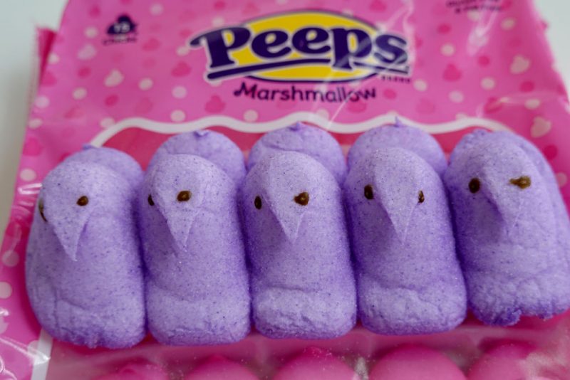 MIAMI, FLORIDA - APRIL 06: In this photo illustration, the famous Easter candy Peeps, made by Just Born Quality Confections, is displayed on April 06, 2023 in Miami, Florida. Consumer Reports announced in a recent press release that it had contacted Just Born Quality Confections earlier this year about concerns over the company’s use of Red Dye No. 3 in the Peeps candies, which has been found to cause cancer in animals. (Photo Illustration by Joe Raedle/Getty Images)