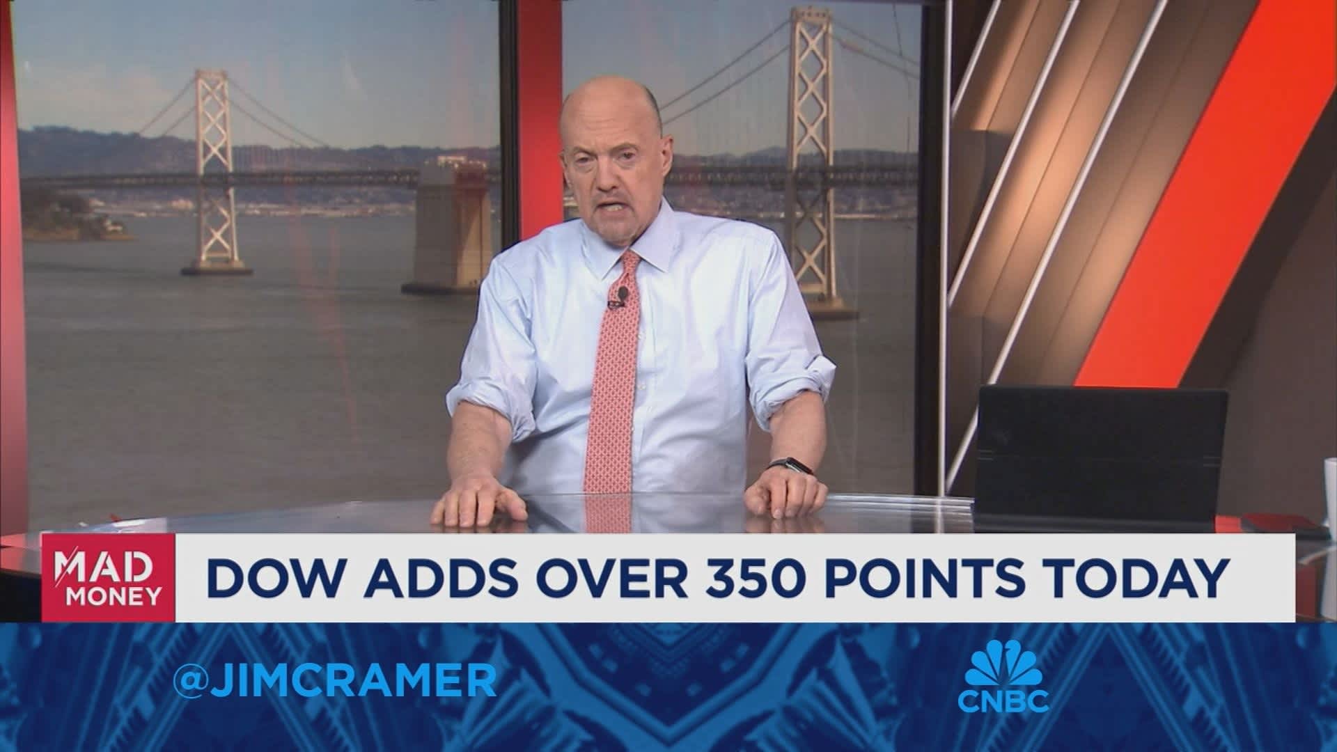 I am liking what I'm seeing at the JPMorgan Healthcare Conference, says Jim Cramer