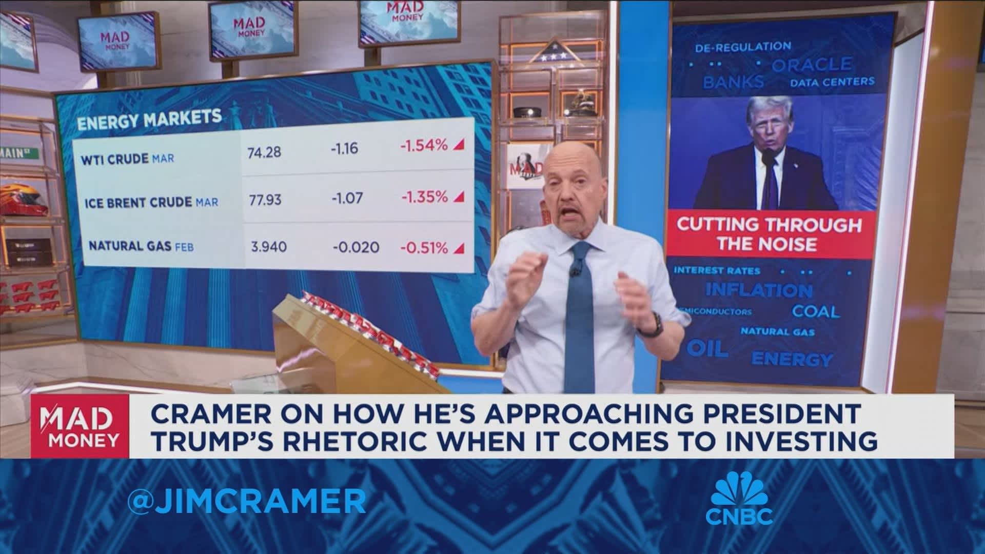 Jim Cramer talks how to navigate President Trump's rhetoric